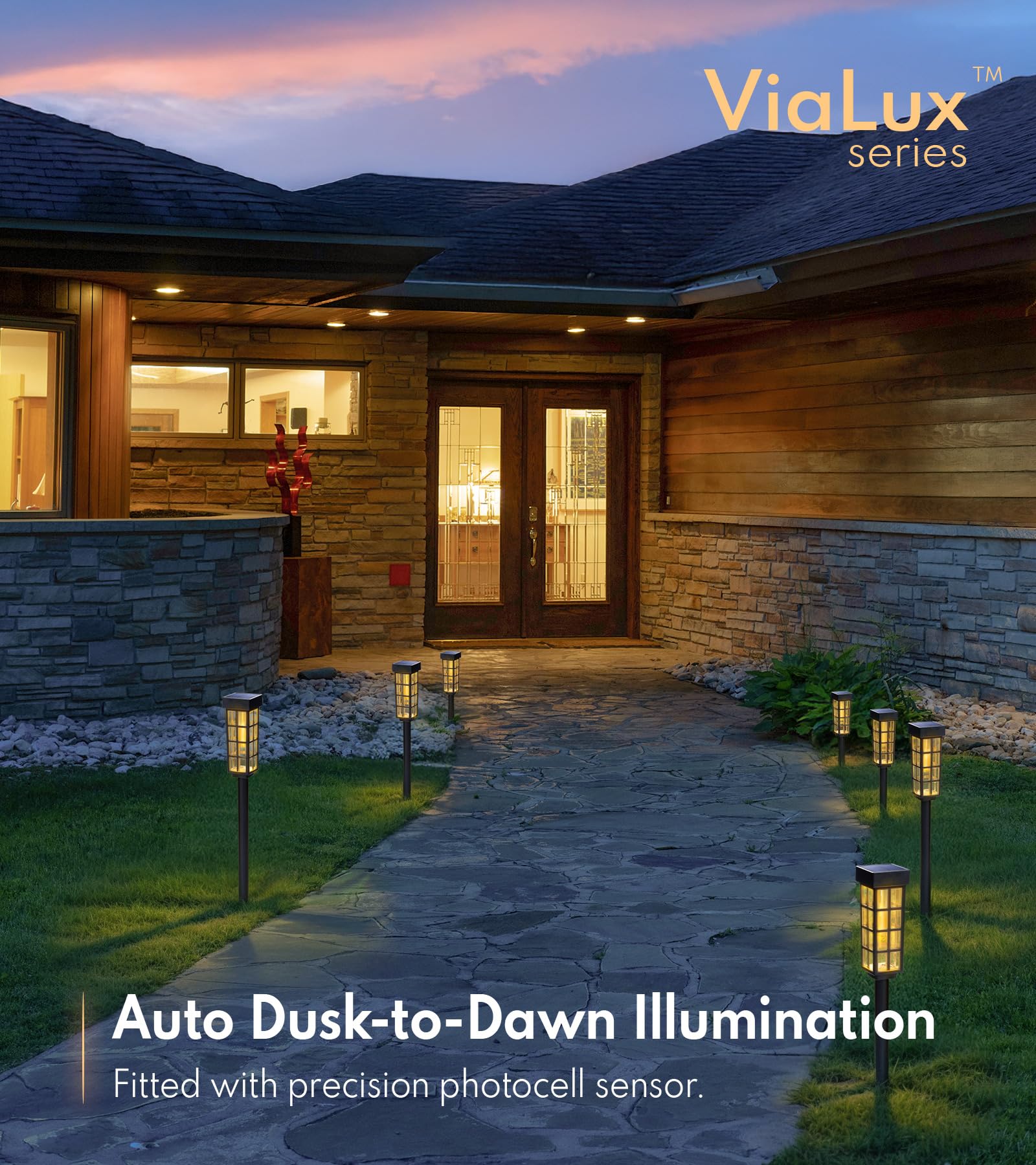 Pasamic Solar Pathway Lights Outdoor8 Pack Solar Pathway Lights, Led Solar Lights Outdoor, Ip65 Waterproof Outdoor Solar, Landsc