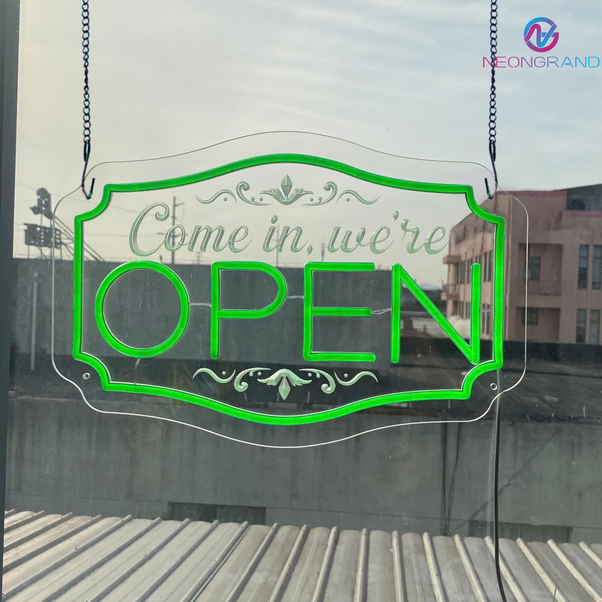 LED Neon Open Sign for Business, Adjustable Brightness Neon Lights for Party Bar Salon Stores Hotel Wall Decor Come in were Ope