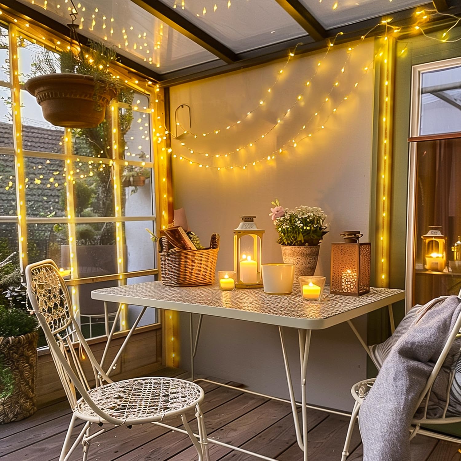 JMEXSUSS 200 LED Fairy Lights, Warm White, 66FT, Indoor/Outdoor, Remote Control, Model JMF-S-0200