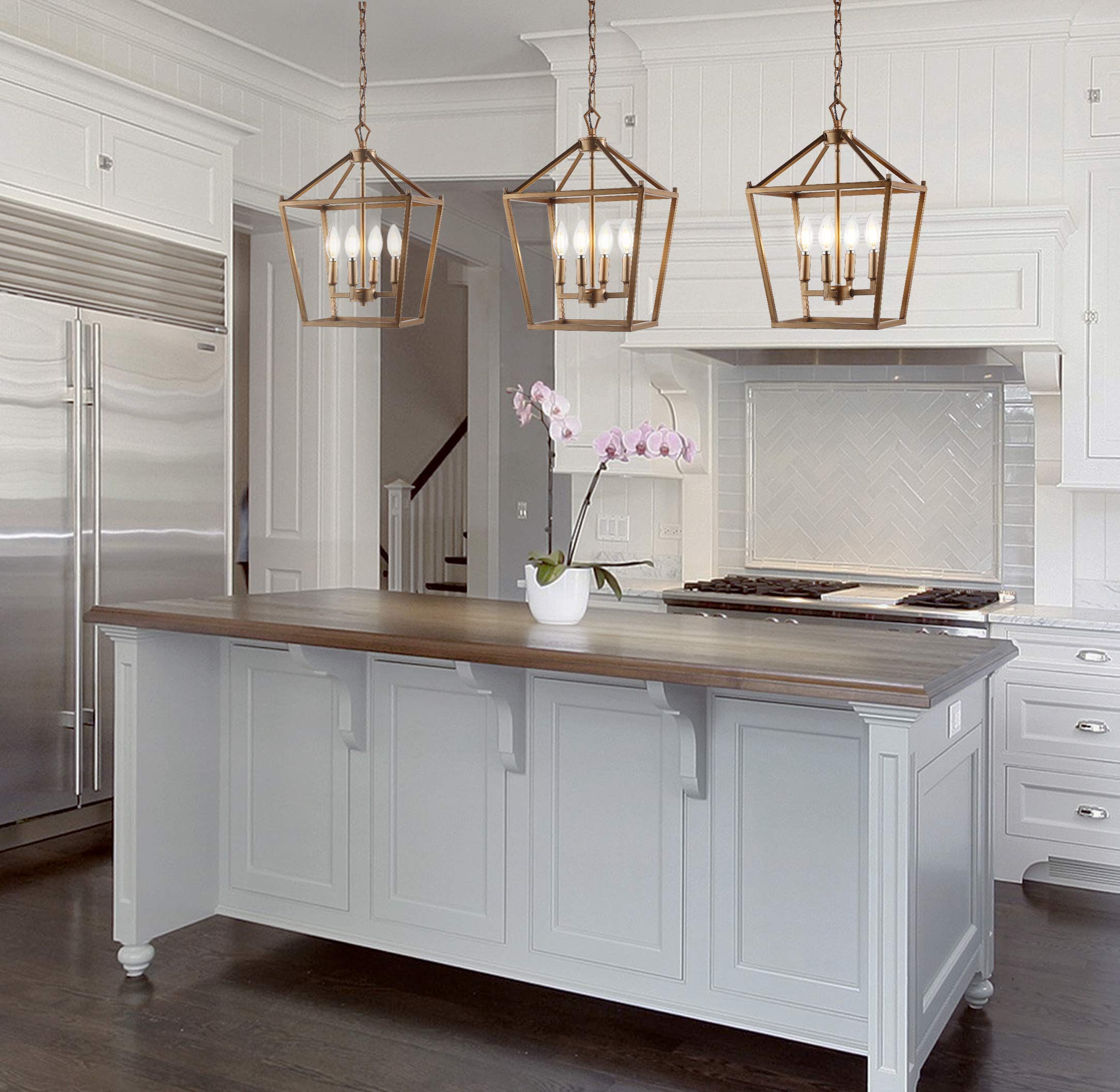 Jonathan Y Jyl7436B Pagoda Lantern Dimmable Adjustable Metal Led Pendant Classic Traditional Farmhouse Dining Room Living Room K