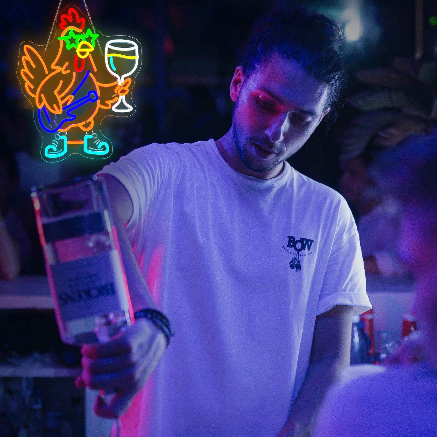 Ineonlife Thanksgiving Lights Turkey Neon Signs For Wall Decor Thanksgiving Decorations Outdoor Rock Chicken Turkey Neon Sign Led Sign Neon Lights For Bedroom Festival Holiday Bar Man Cave Club Party Home Decoration Gifts