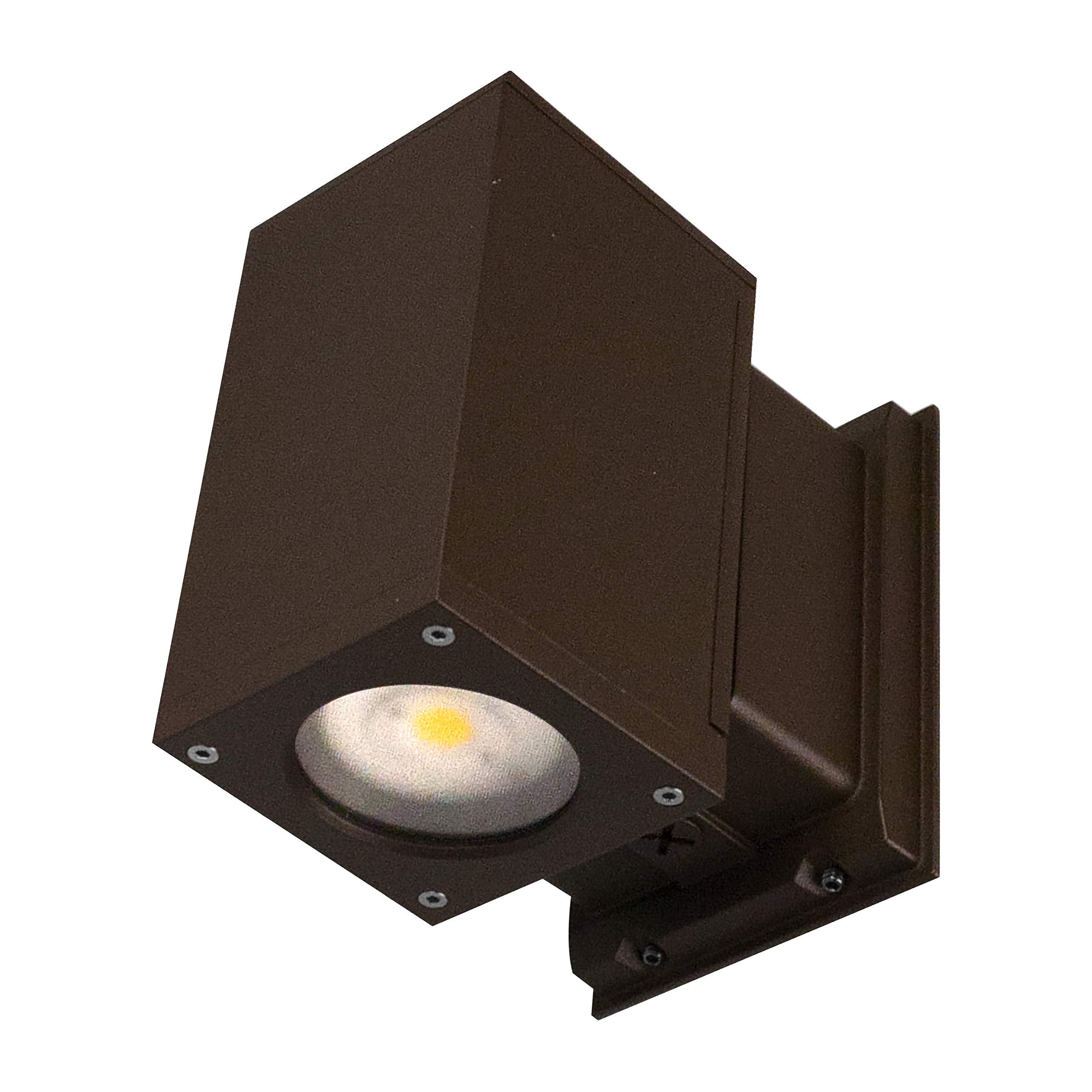 Dorado 22W Square LED Outdoor Wall Mount Cylinder Light, 5000K, Bronze (OWCQ4D1022MV50BZ