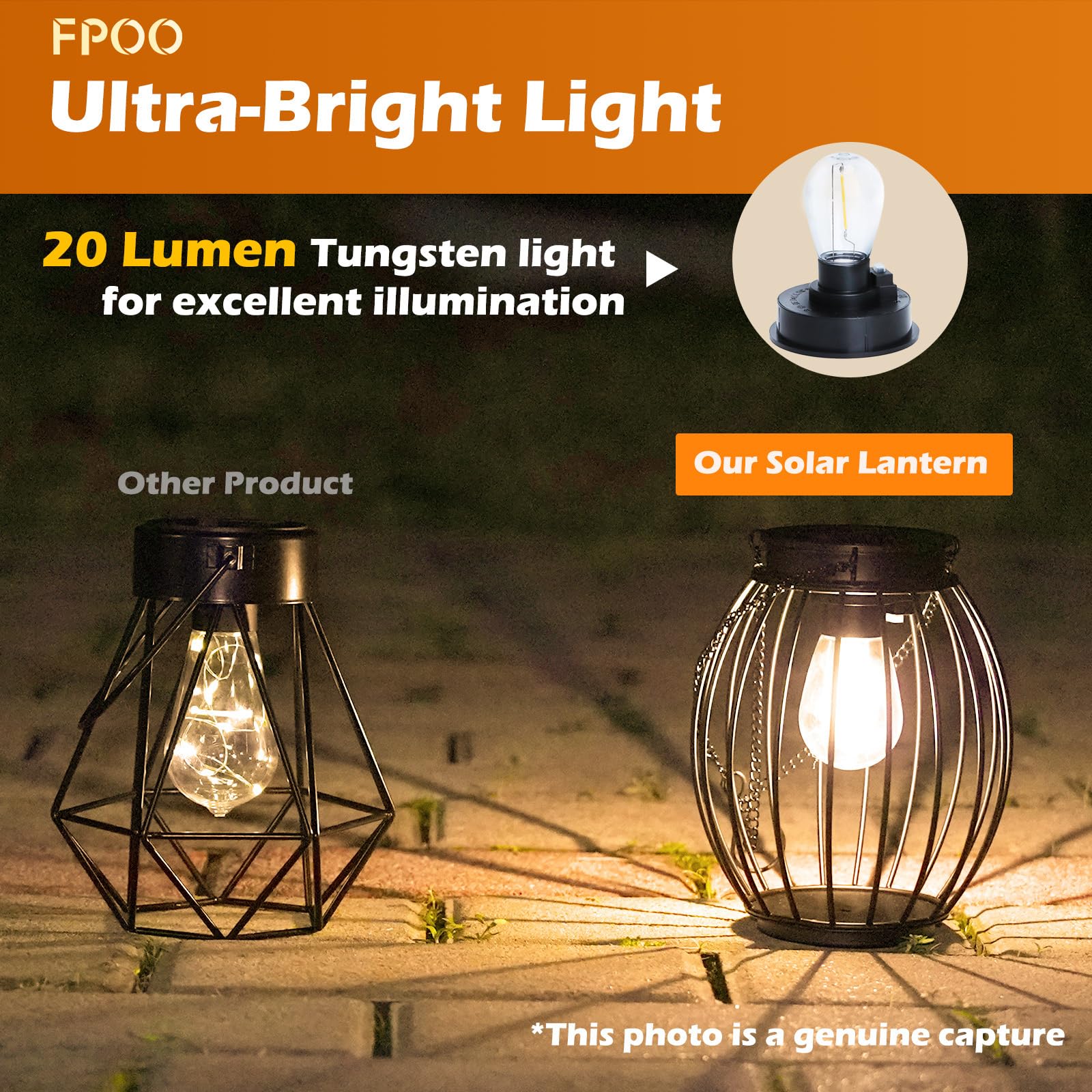 Hanging Solar Lanterns Outdoor Waterproof, Solar Powered Ultra-Bright Lights Solar Lantern For Patio Garden Porch Yard Pathway (