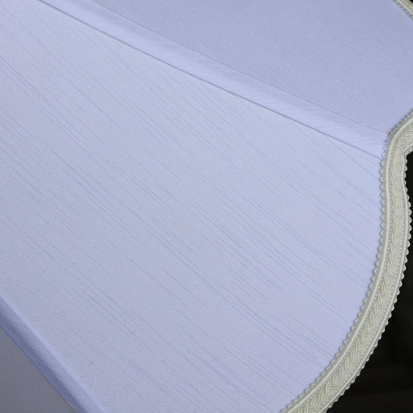TOOTOO STAR Small Scalloped Lamp Shade, 6inx13inx9.25in, White Fabric, Model SX0214WH