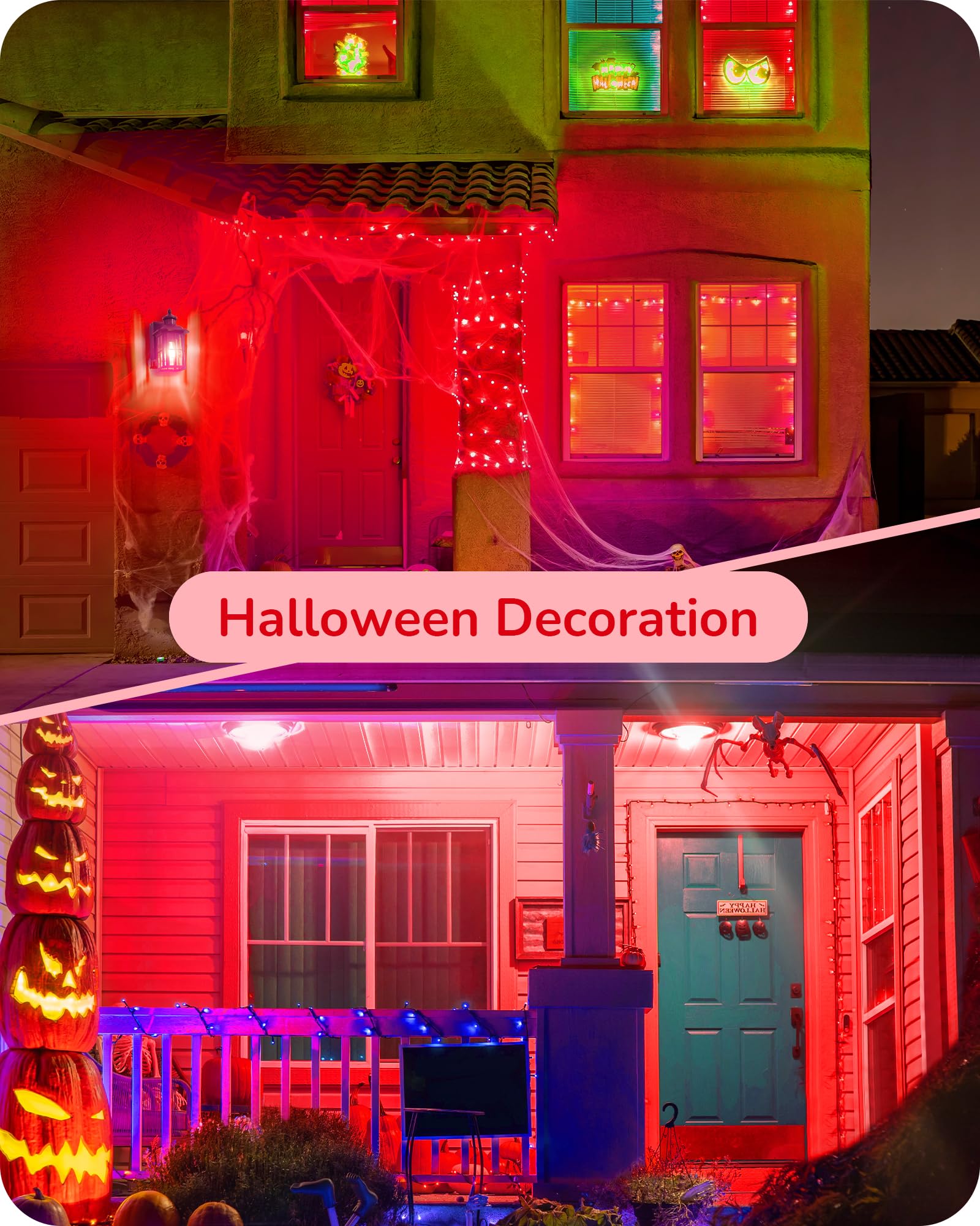 EDISHINE Red Light Bulbs, A19 LED Light Bulb 60W Equivalent, E26 Medium Base, 9W, Red Lights for Bedroom, Christmas Decoration,