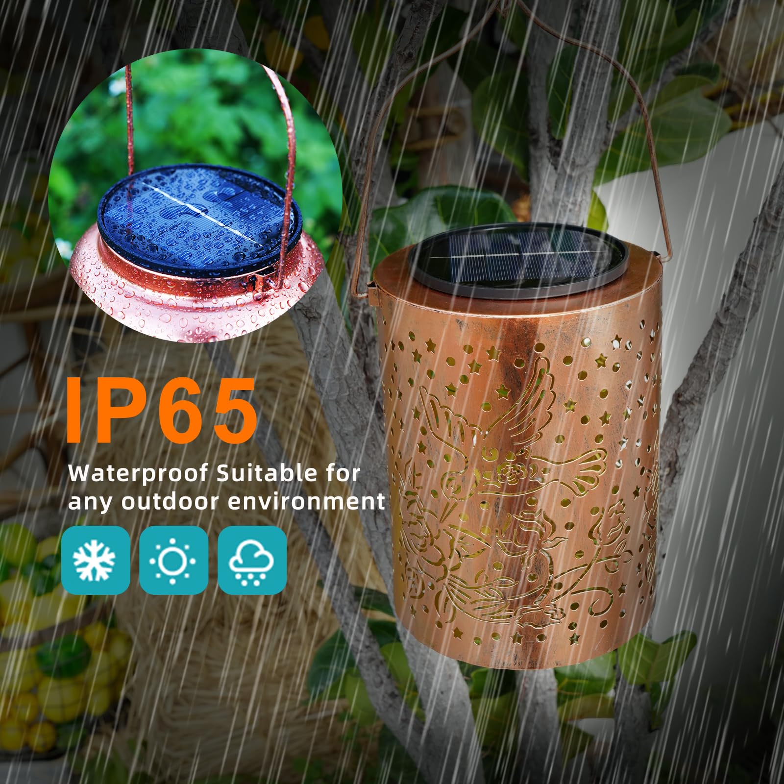 Upgraded 13.4 Large Solar Lanterns Outdoor With Long-Lasting 2000Mah Battery - Thoughtful Gift For Women Mom Grandma - Waterproof Hummingbird Solar Lights Decor For Garden Yard Porch Patio Lawn