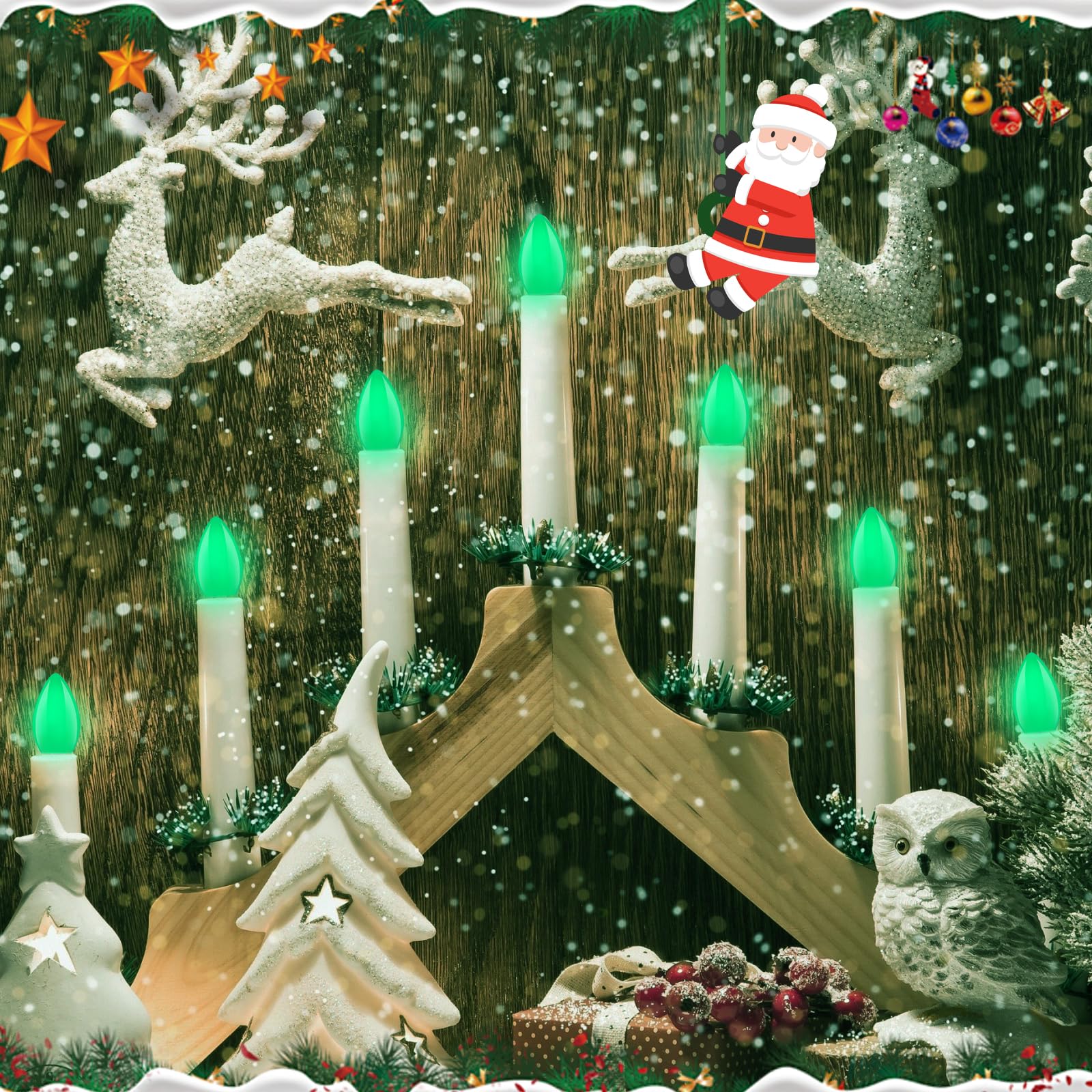 25 Pack C7 Green Light Bulbs Christmas Decorations Replacement Bulbs, C7 Ceramic Green Incandescent Light Bulbs, 5 Watt Night Li