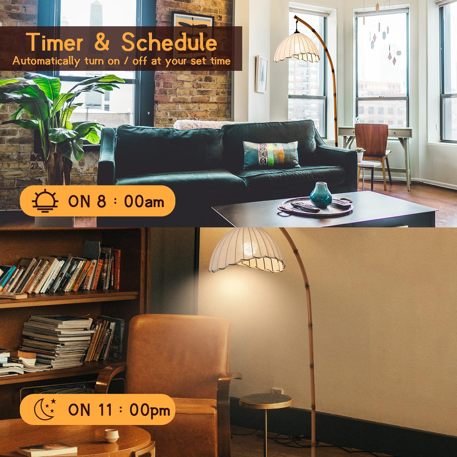 Ru Rao Retro Bamboo Floor Lamp - Dimmable Rgb Arc Lamp For Bohemian Living Room Decor