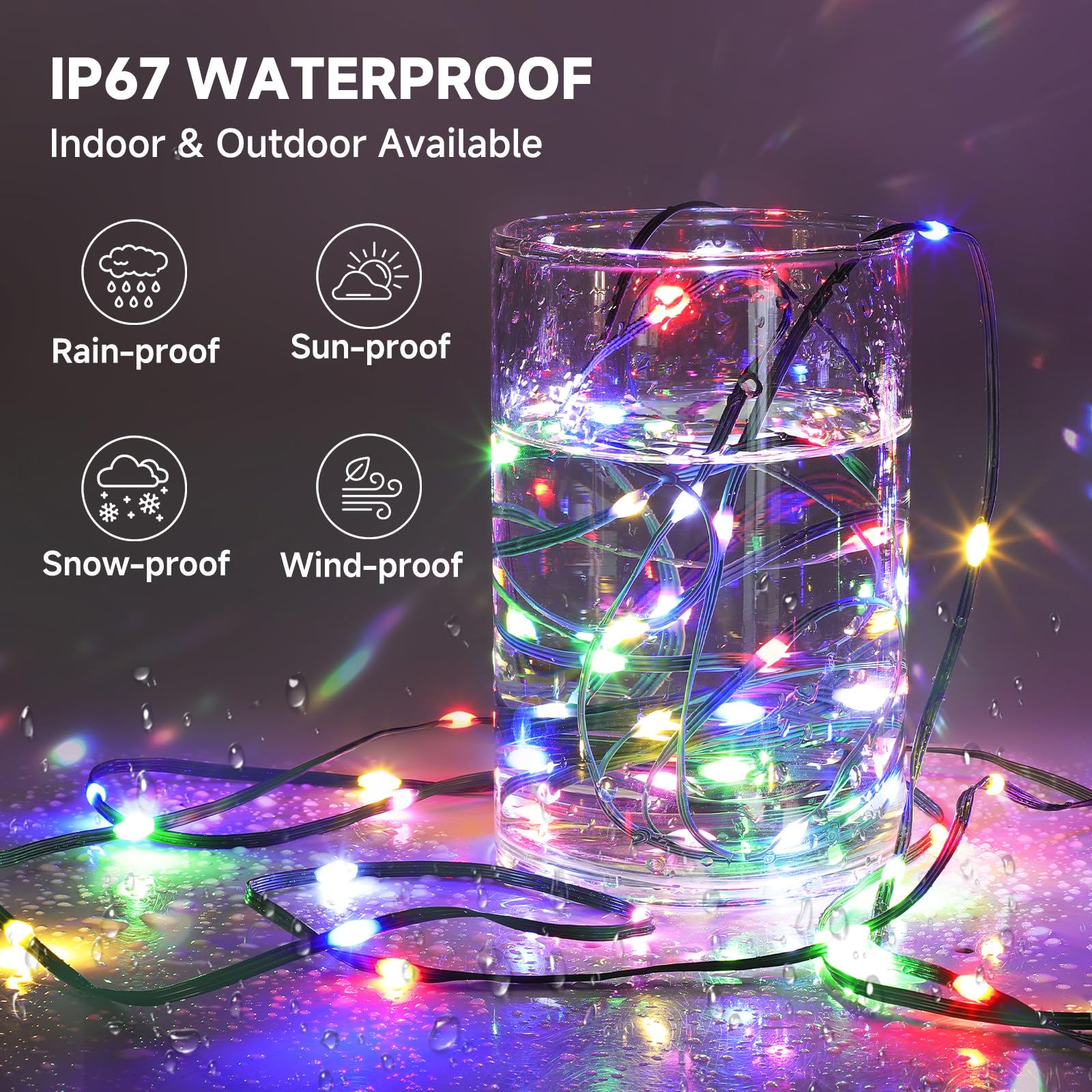 Mlambert 1200 Led Christmas Lights 394Ft  Outdoor Waterproof Dimmable Fairy Lights With Remote  8 Modes Indoor Lighting For Holiday D?Cor  Multicolor