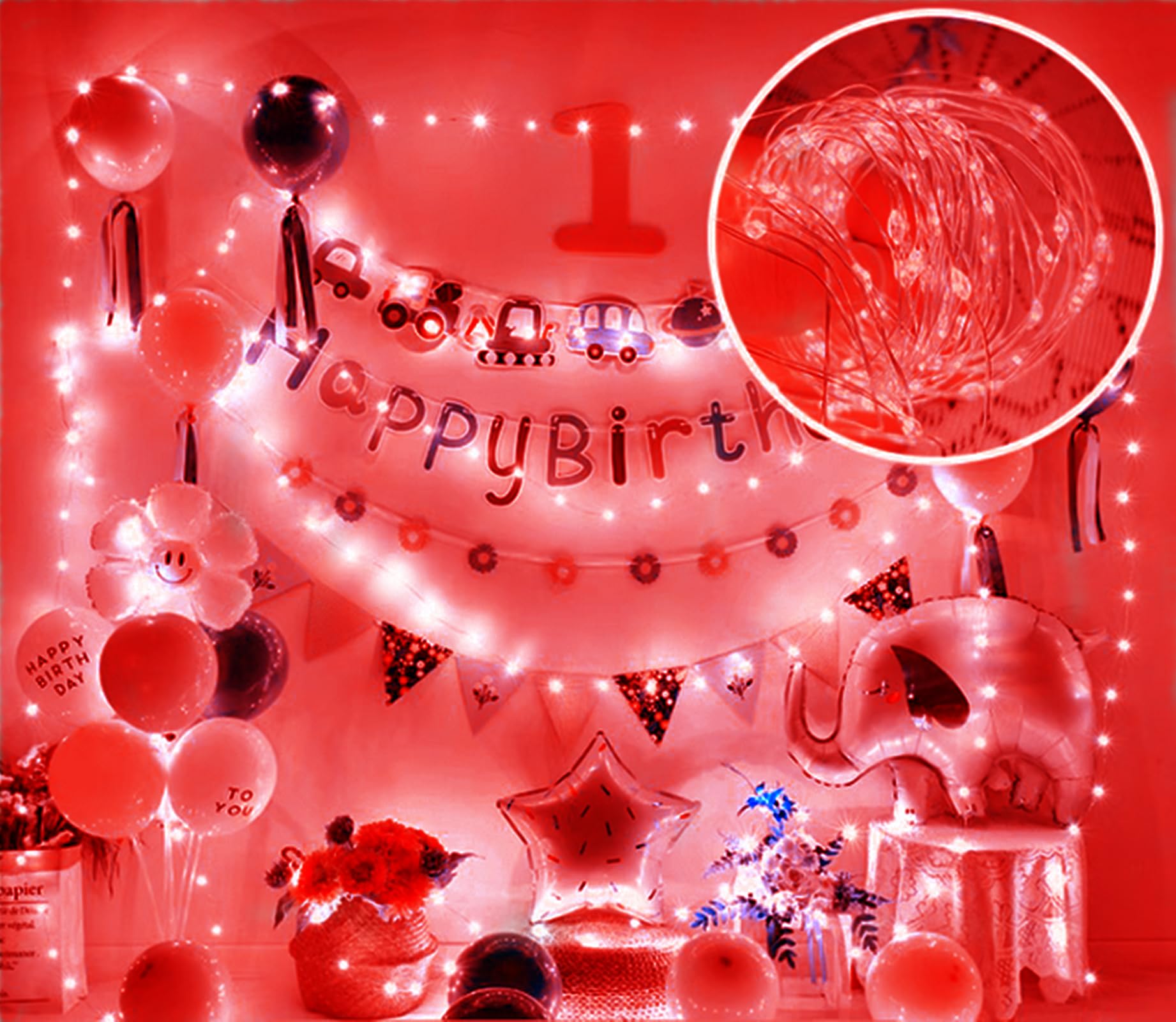Ranlraka Mini Red Fairy Lights Battery Operated Valentines Day Decor 7Ft 20Led Silver Wire Fairy Battery Powered String Lights For Christmas Halloween Wedding Party Home Holiday Room Decoration