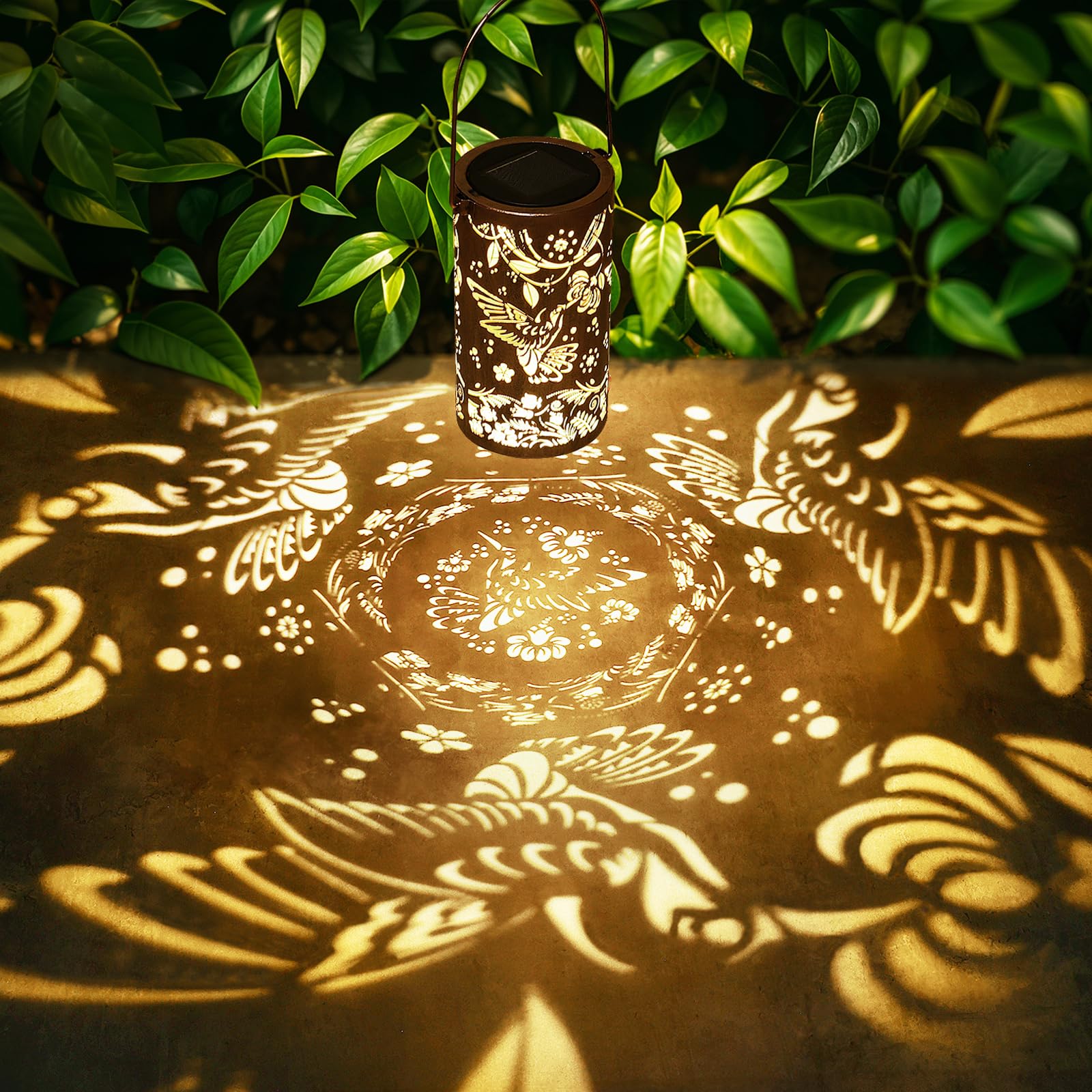 Fabuday Hummingbird Outdoor Solar Lantern Waterproof - Hanging Solar Power Lights Led for Outside, Garden Decor for Patio, Porch
