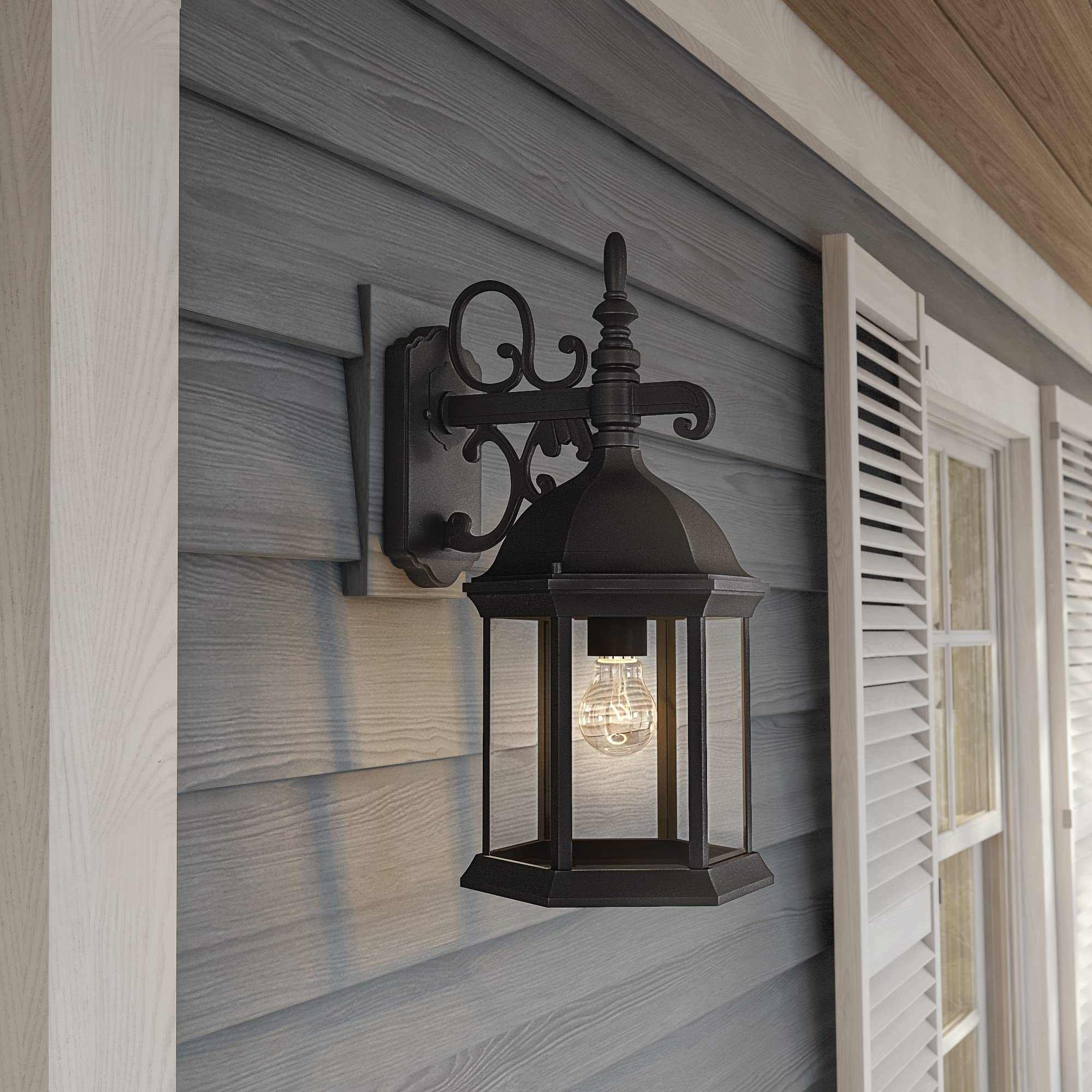 Designers Fountain 2971-Bk Devonshire Wall Lanterns, Black