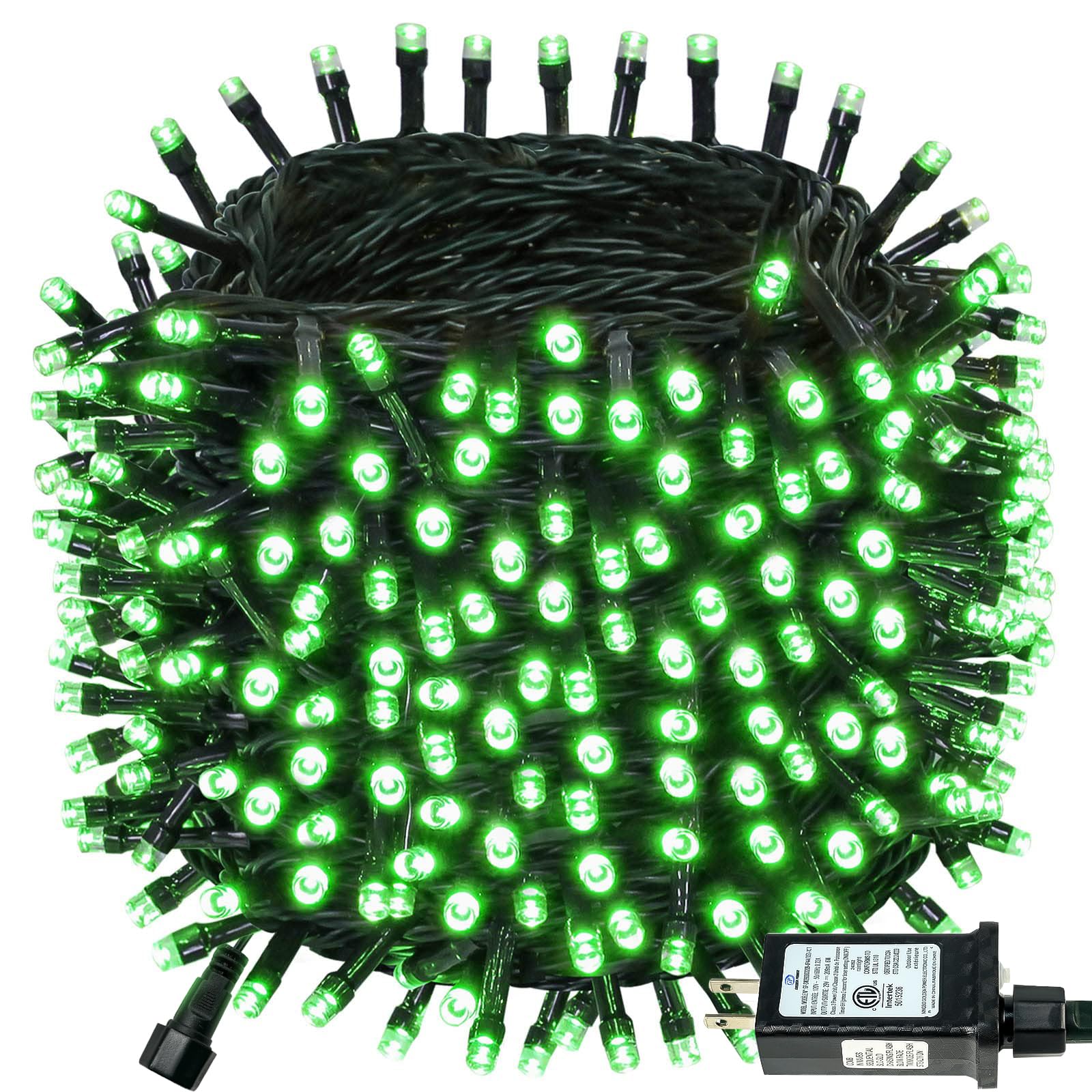 Bhclight 95Ft 240 Led Green Christmas String Lights, Christmas Lights For Outdoor/Indoor Waterproof, Plug In Christmas Tree Lights With 8 Modes, String Lights For St.Patricks Day Holiday Decorations