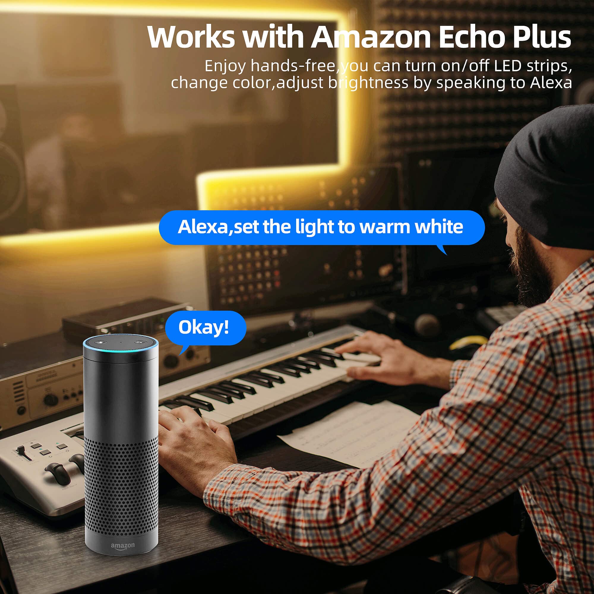 GIDEALED Zigbee 3.0 LED Controller Pro GL-C-008P, Smart RGBW/RGBCCT, Plastic, Works with ZigBee Hub & Alexa, Voice Control