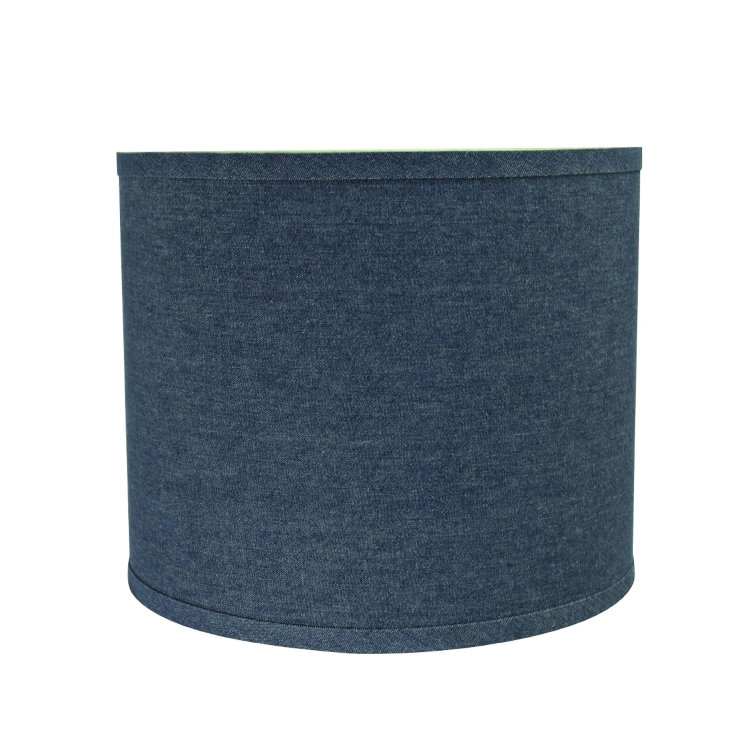 Aspen Creative 31087A Transitional Drum (Cylinder) Shaped Spider Construction Lamp Shade In Washing Blue  12 Wide (12 X 12 X 10)