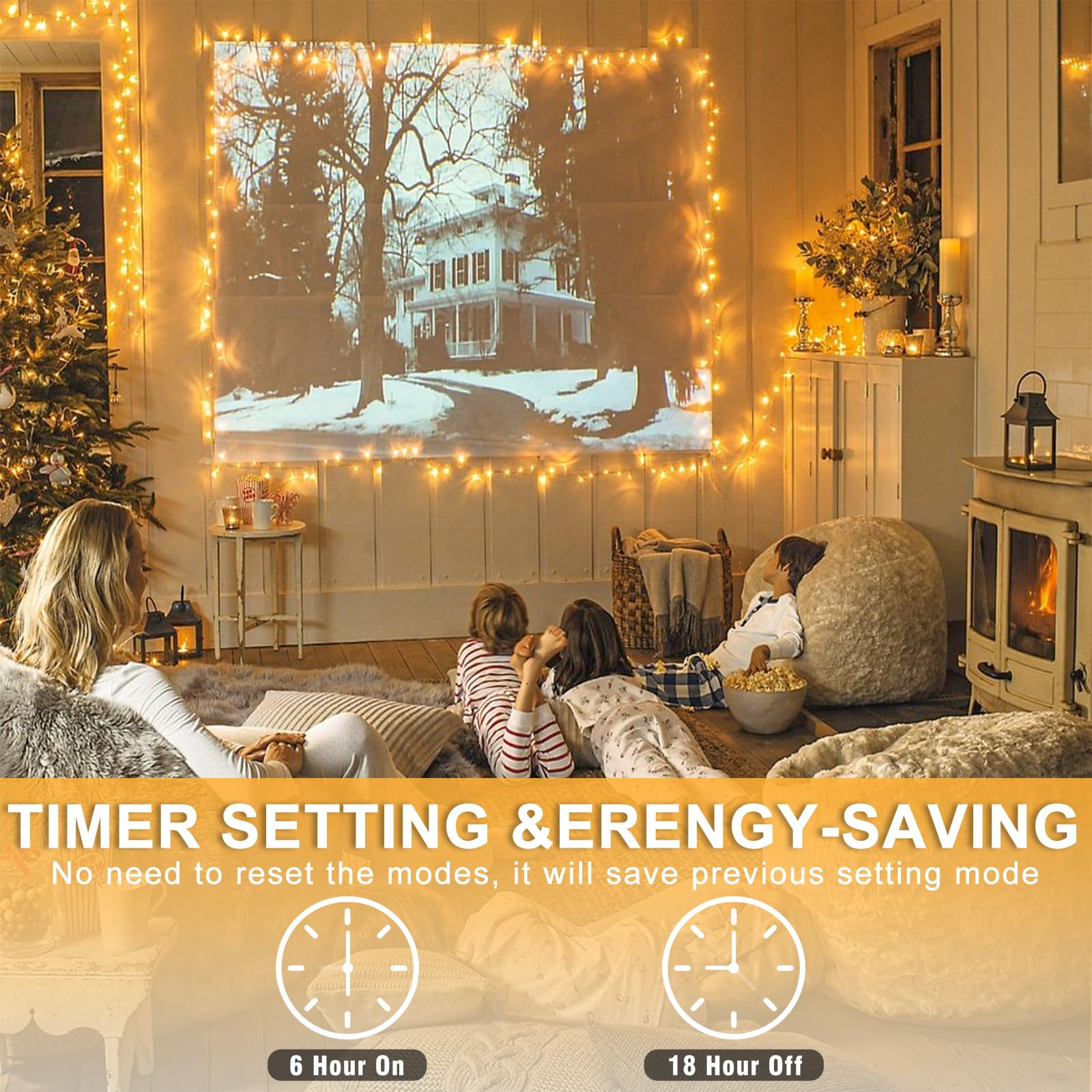 800 Led Christmas Lights Outdoor  Warm White Christmas Lights Indoor 8 Modes 262Ft Clear Wire  Plug In Twinkle Fairy String Light For Outside Bedroom Wedding Xmas Tree Party Decorations