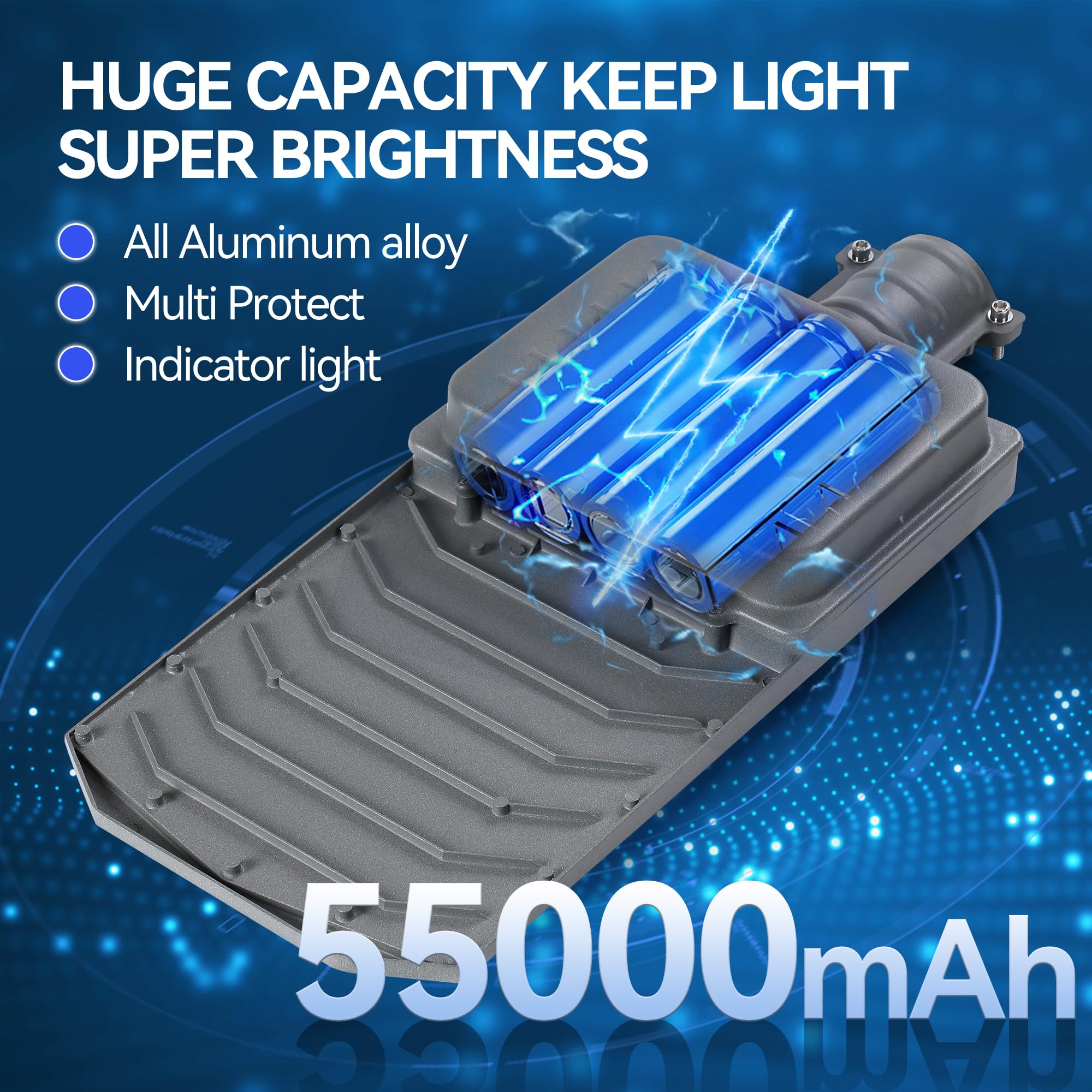 5000W Solar Street Lights Outdoor, 40000Mah Ip67 Waterproof Solar Security Flood Lights 7000K 450000Lm Super Bright Led Beads Co