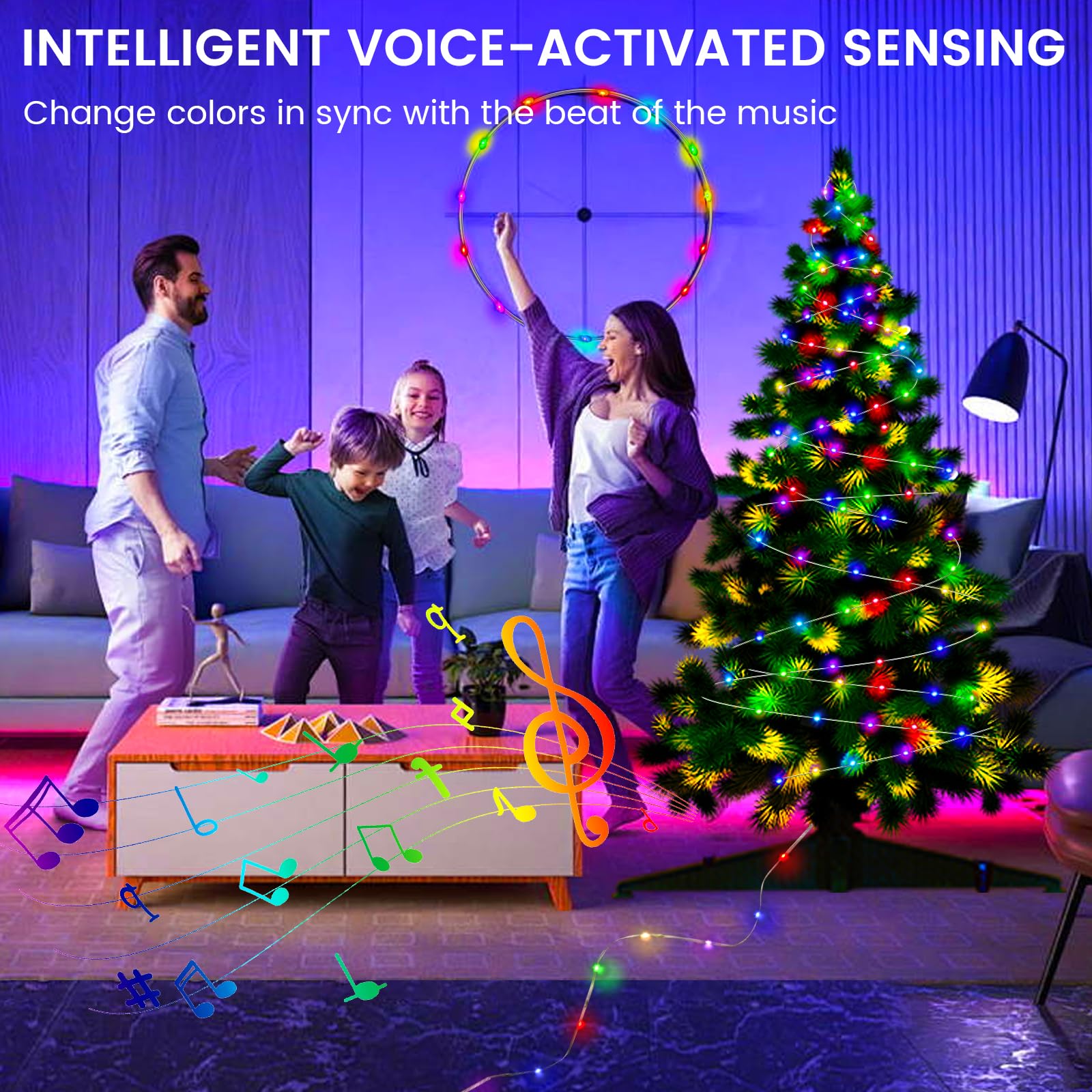 Lotalot Rgb Smart Fairy Lights: 33Ft Color Changing Rope Lights - 66 Led 23 Modes Ip68 Outdoor Waterproof Rope Lights - Rgb Colo