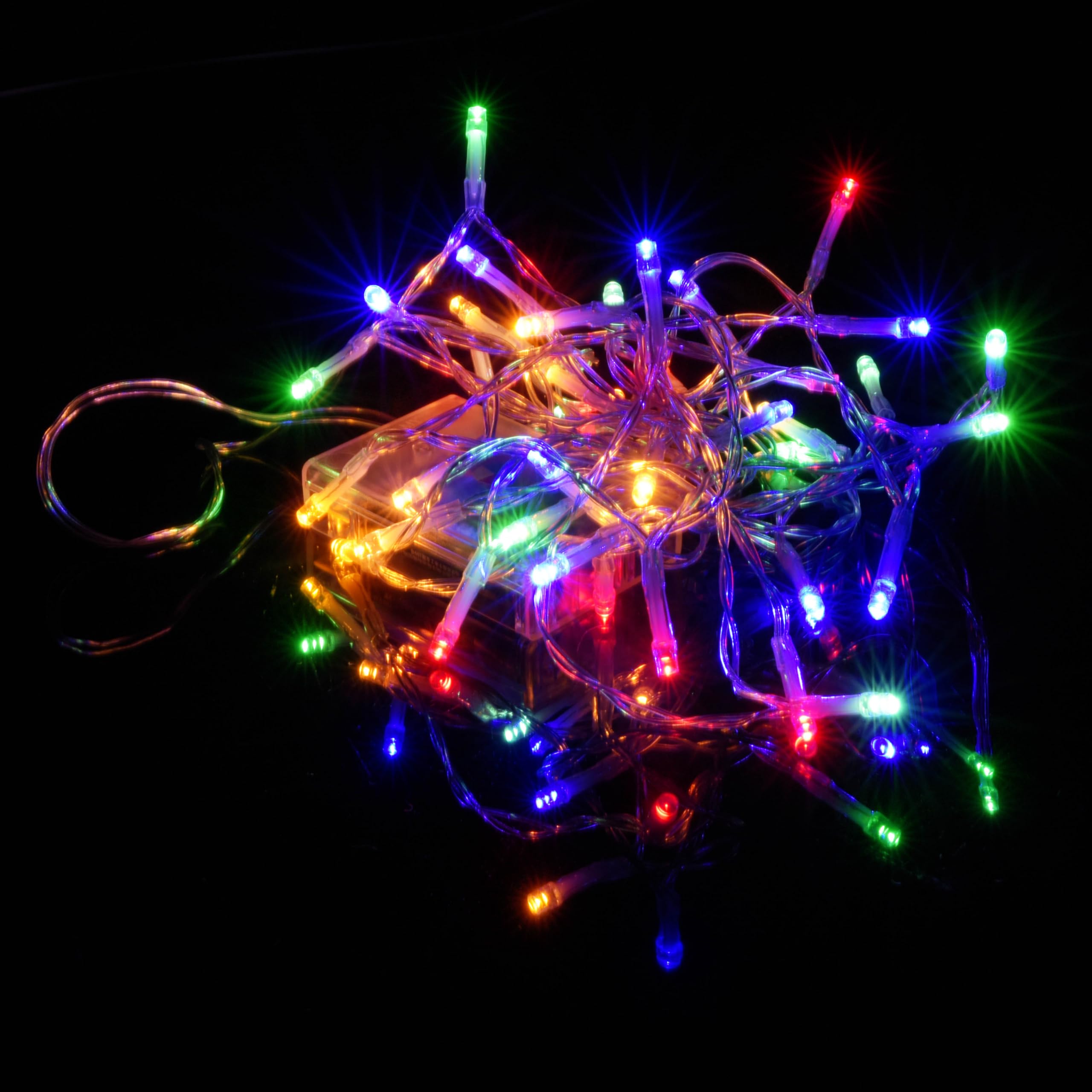 Battery Operated Christmas Lights,8 Flashing Mode 13 ft Led Fairy Light String with Timer for Small Mini Xmas Tree Wedding Party Indoor/Outdoor Decoration (Multicolor,1Pack)