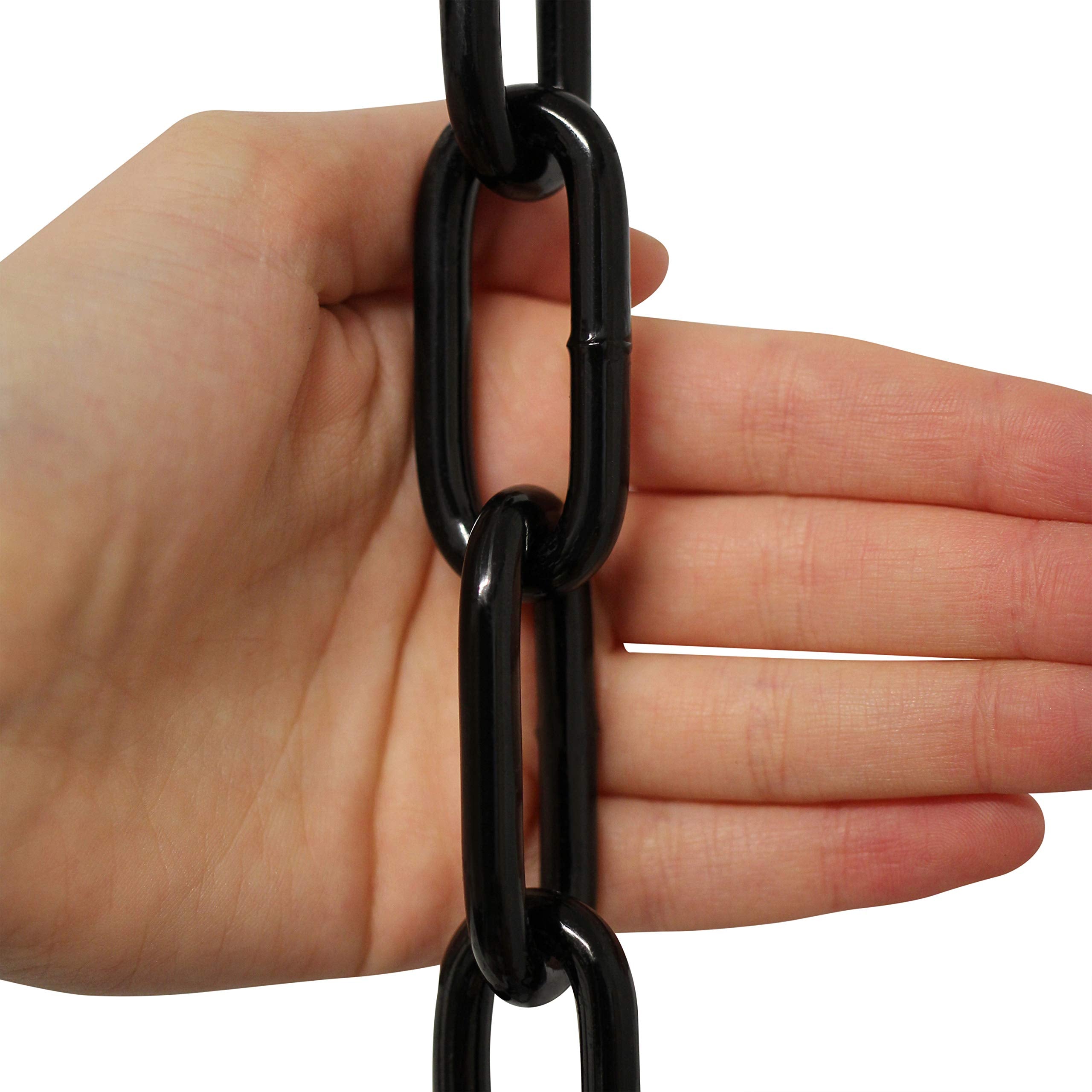 RCH Hardware Decorative Solid Steel Oval Link Fixture Chain - 3 Increments, 3 Gauge, Polished Nickel, Model CH-S59-06-PN-3