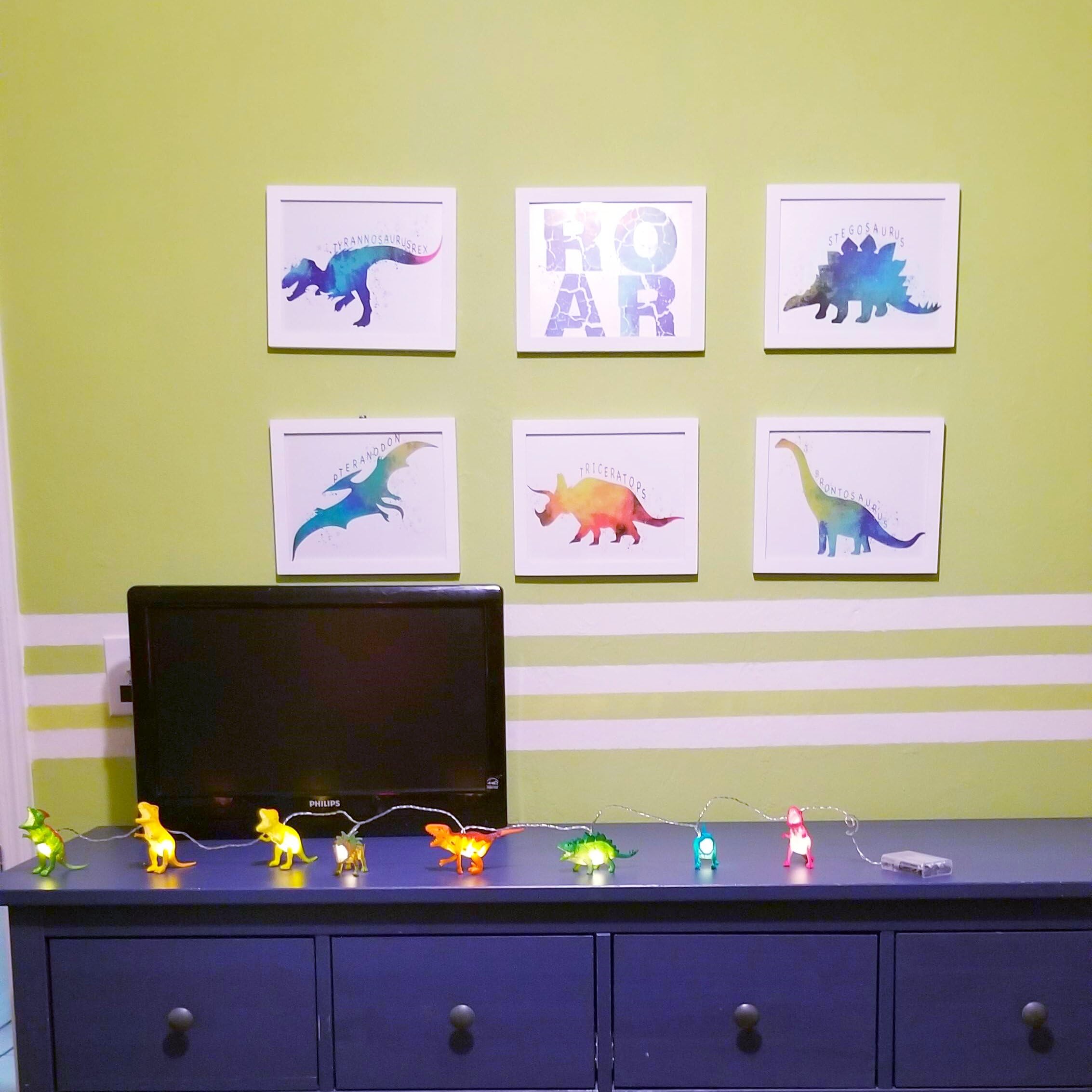 Yeamar Led Dinosaur String Lights Dinosaur Decor For Boys Room Dinosaur Lamp Christmas Party Supplies Dinosaur Battery Operated Lights For Tent Garden Holiday Tree Decorative