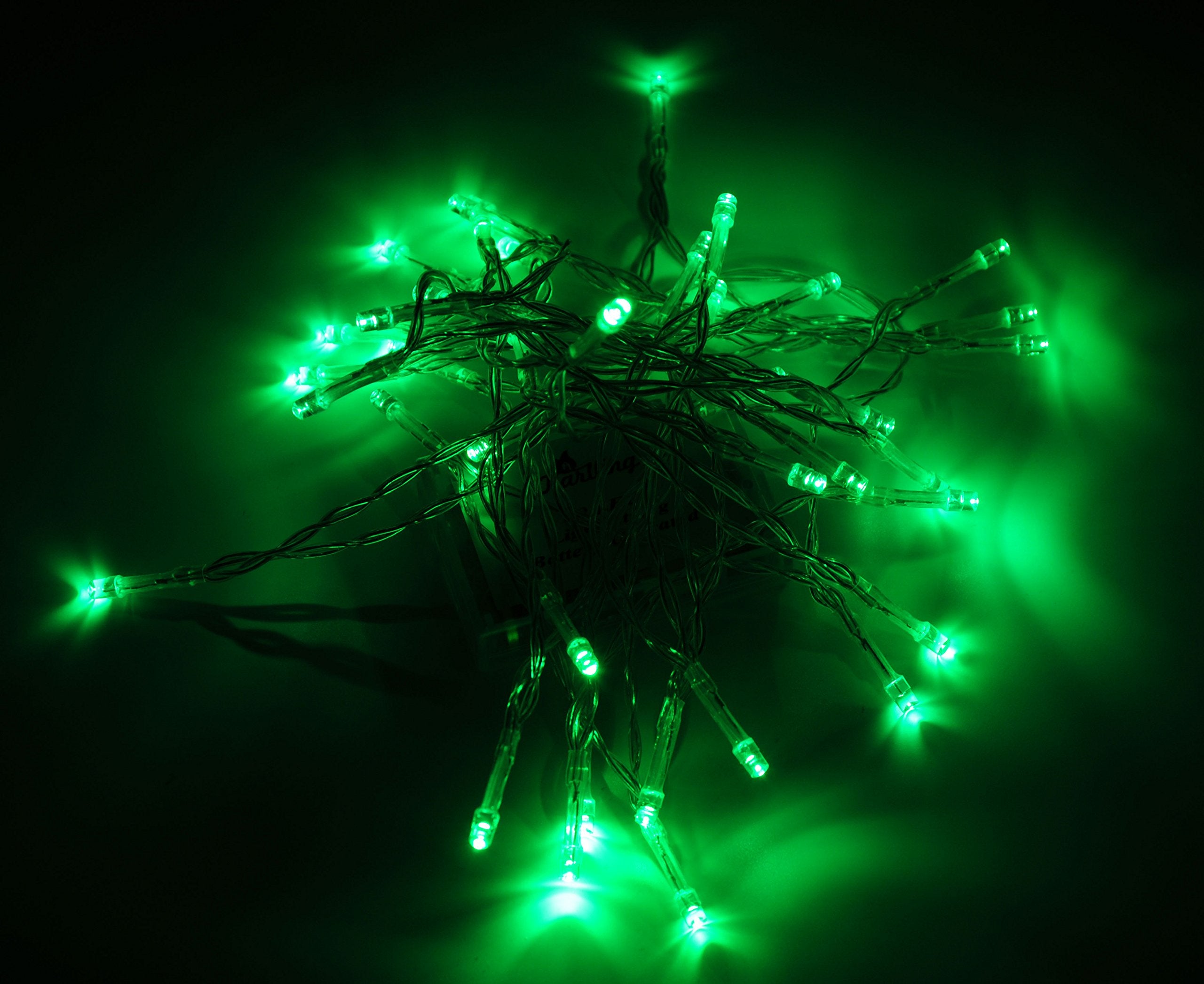 Karlling Battery Operated Green 40 LED Fairy Light String Wedding Party Xmas Christmas Decorations(Green,20 Pack)