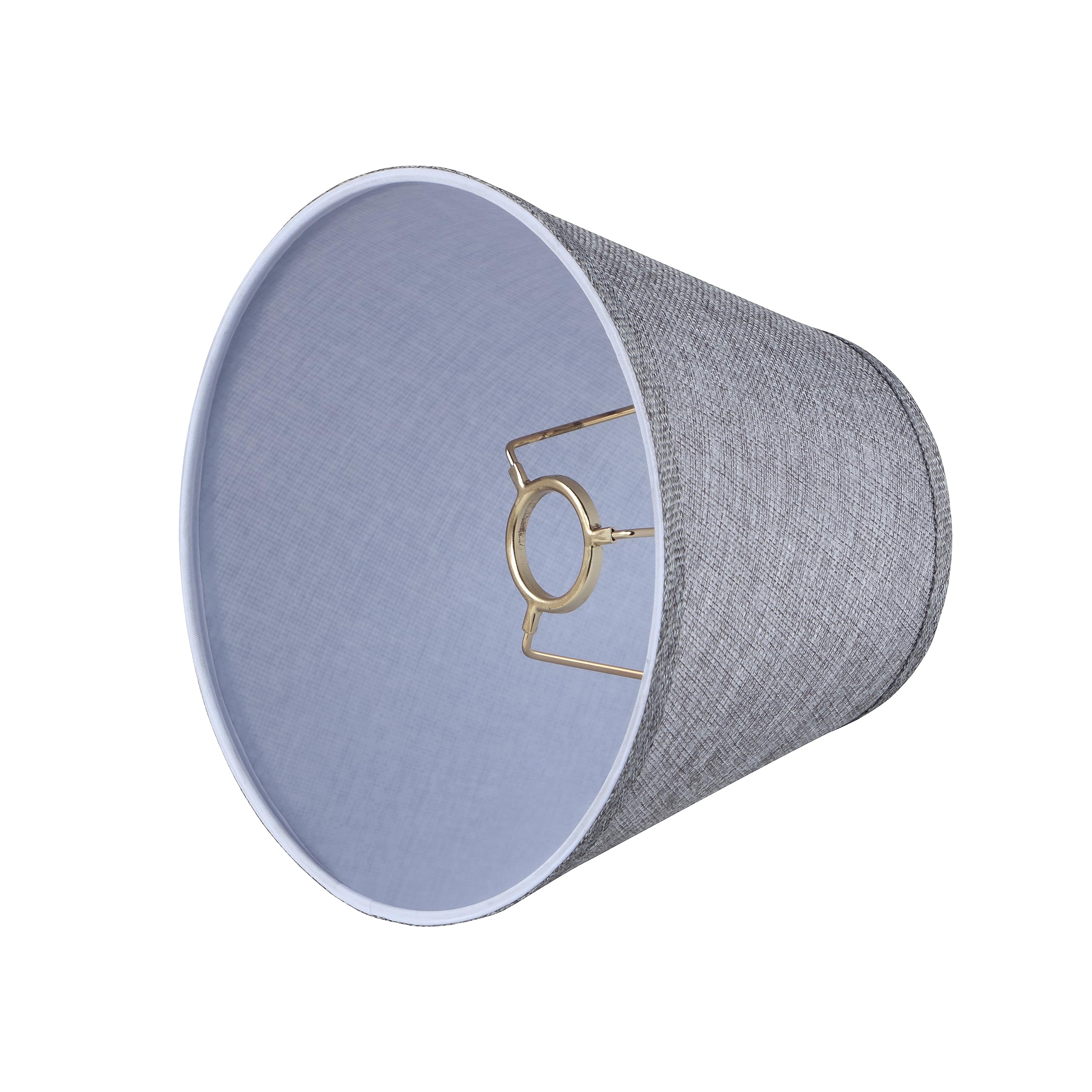 Aspen Creative Hardback Empire Uno Lamp Shade, Charcoal Grey, 5 Top X 9 Bottom X 7 Slant, Model 56034, Linen Material