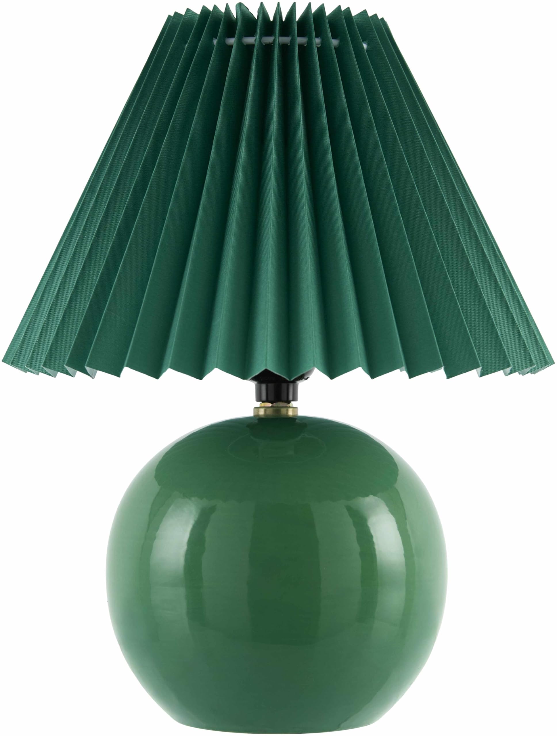 Boutiquerugs Shcheglovo Boho Ceramic Bedside Table Lamp For Bedroom Nightstand - End Side Lighting For Living Room - Green - 12'