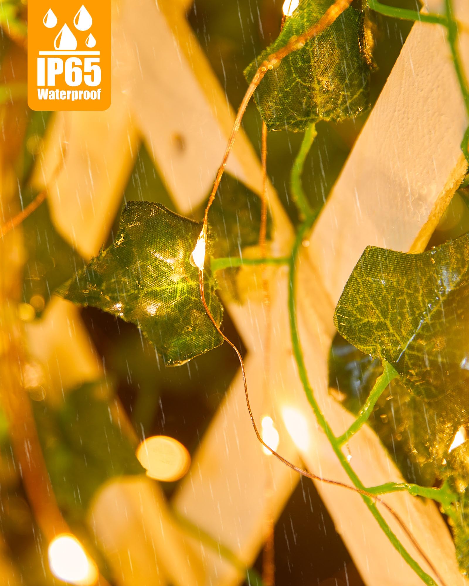 Minetom Solar String Lights For Outside, 33Ft 100 Led Outdoor Solar Fairy Lights, 8 Modes Balcony Lights For Tree Patio Christmas Party Wedding Decor (Warm White)