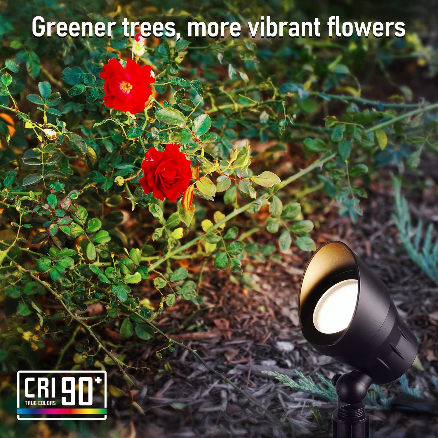 LEONLITE 8-Pack Low Voltage LED Landscape Spotlight, 3000K Warm White, Aluminum, ETL Listed, Bronze Finish, Model 60816