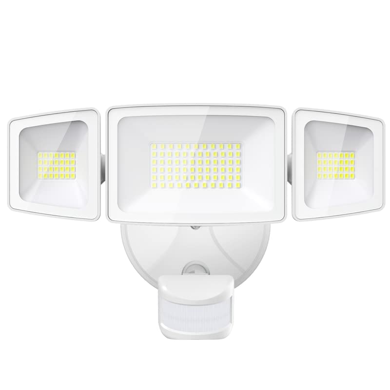 Onforu 55W LED Flood Light with Motion Sensor, 5500lm, IP65 Waterproof, White, Model ON-B50-BD20-DW-US-BS