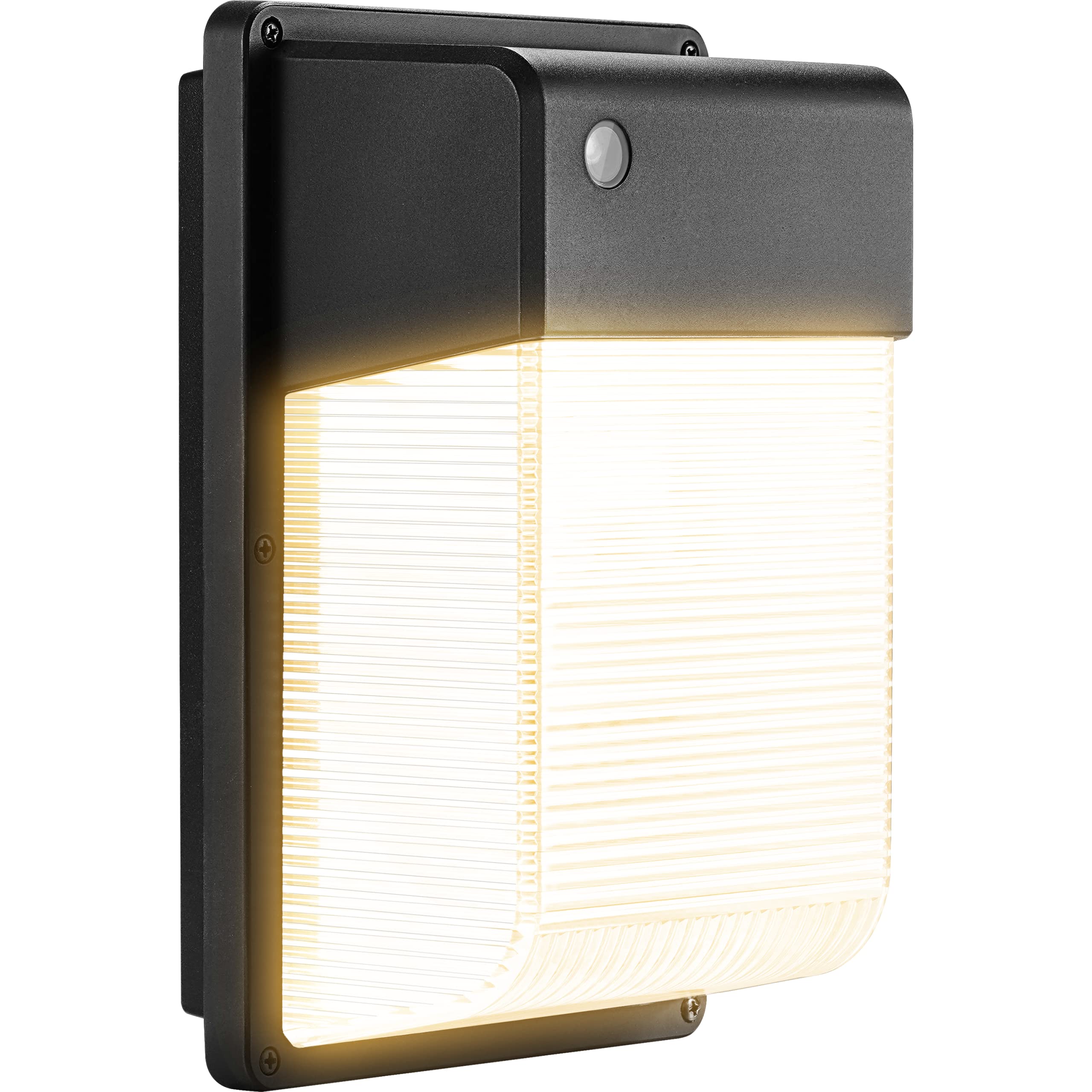 JJC LED Wall Pack Light with Photocell,28W(150-250W Replacement),3000LM 3000K-Warm White Dusk to Dawn LED Outdoor Lighting,100-2