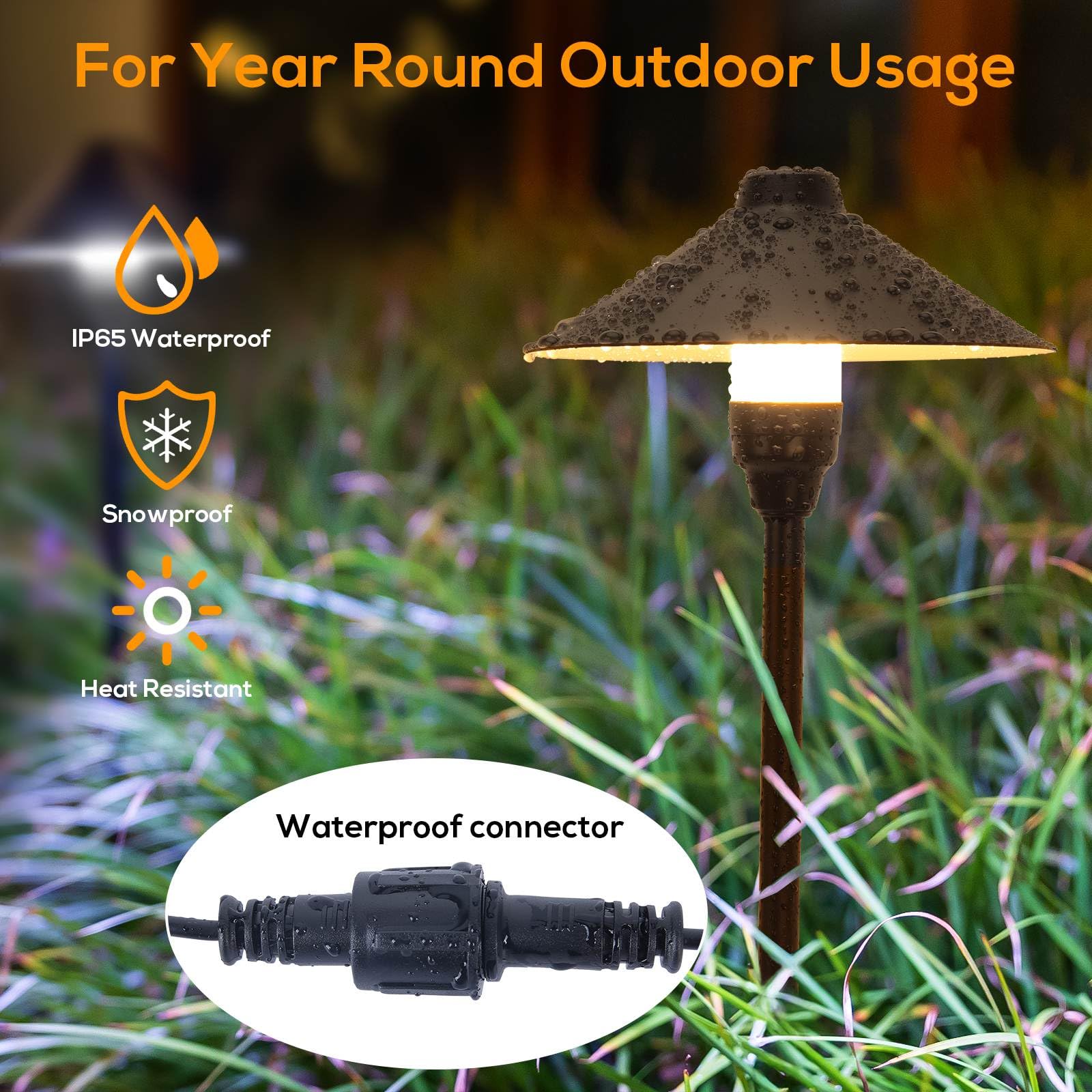 Neymlya Low Voltage Pathway Lights With Timer  Plug In Landscape Path Lights 4H/6H/8H Timing  3000K Led Landscape Lighting Ip65 Waterproof Etl Listed  Set Of 6 Lights Total 18W  Non-Hardwired