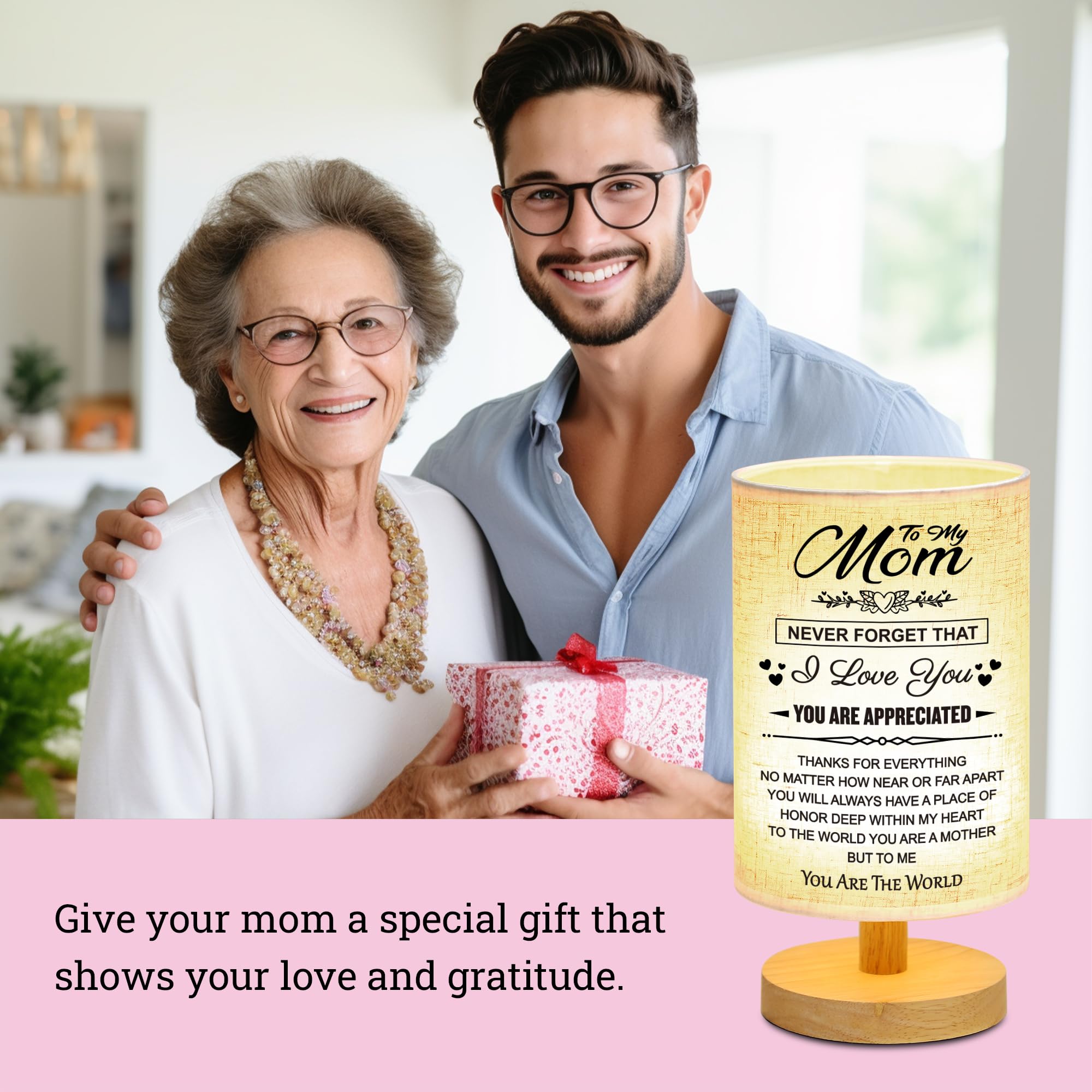 Wsyear Mothers Day Birthday Gifts For Mom From Daughter Son-Table Lamp Mom Gifts From Daughters Son For Mother Night Light Anniv