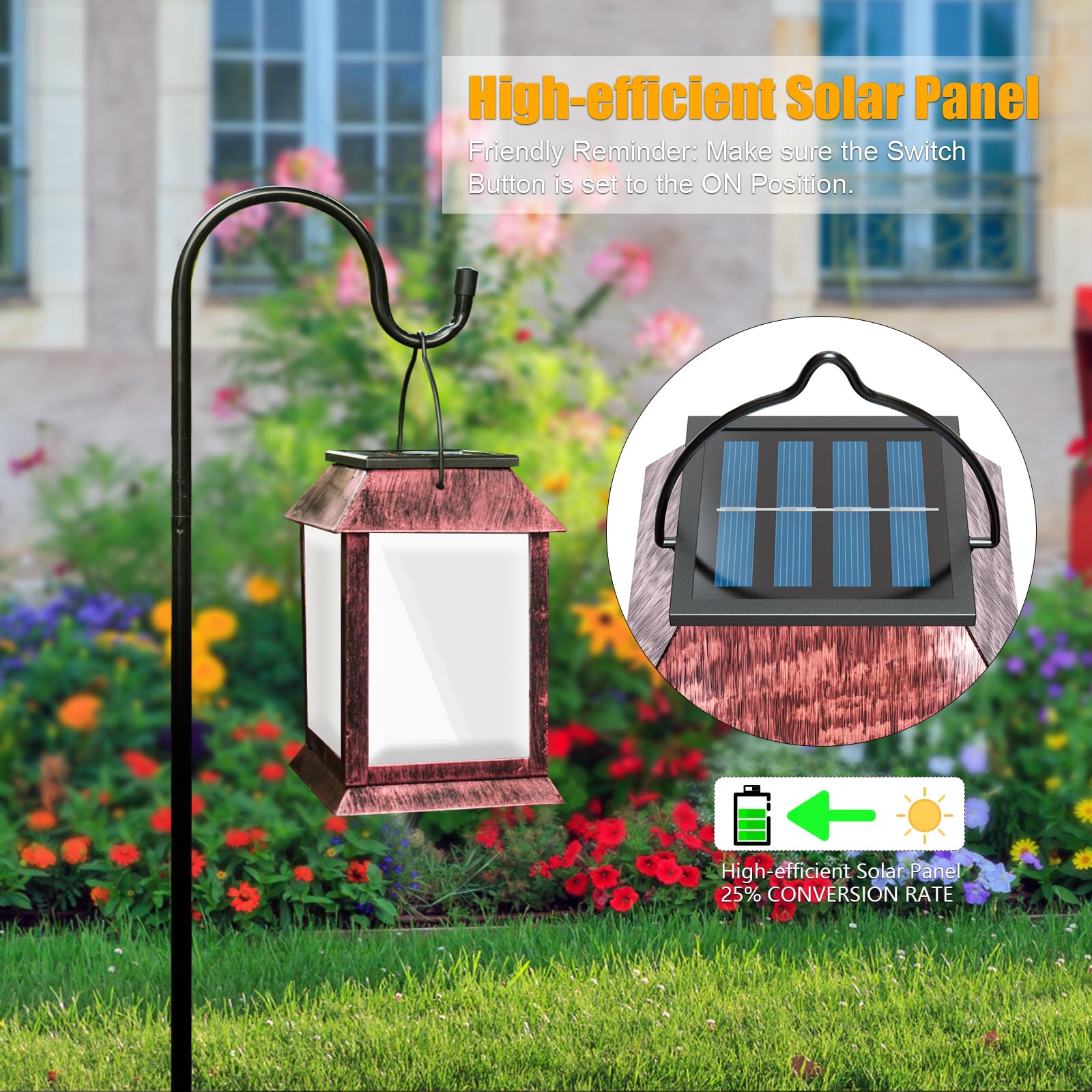 Hmkjwy 2Pc Solar Lantern Outdoor Lights, Upgraded Flashing Mode 3D Starry Solar Lanterns Lights Outdoor Waterproof, Hanging Outd