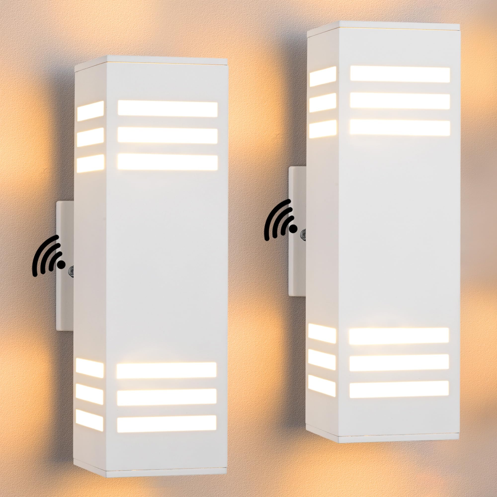 Housen Solutions Dusk to Dawn Outdoor Lighting, IP65 Waterproof Exterior Light Fixtures, 2 Pack Sensor Porch Light Outdoor Wall 
