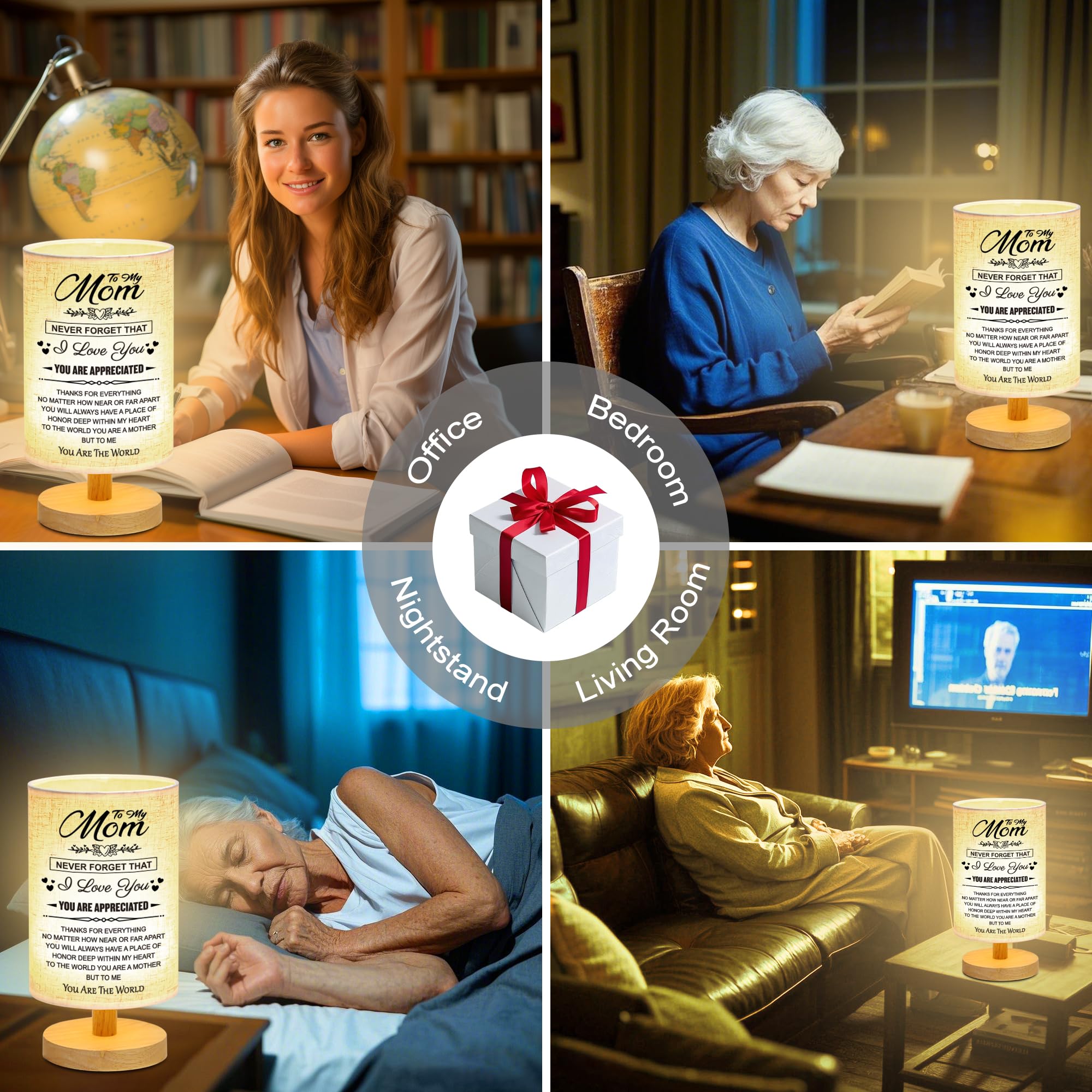 Wsyear Mothers Day Birthday Gifts For Mom From Daughter Son-Table Lamp Mom Gifts From Daughters Son For Mother Night Light Anniv