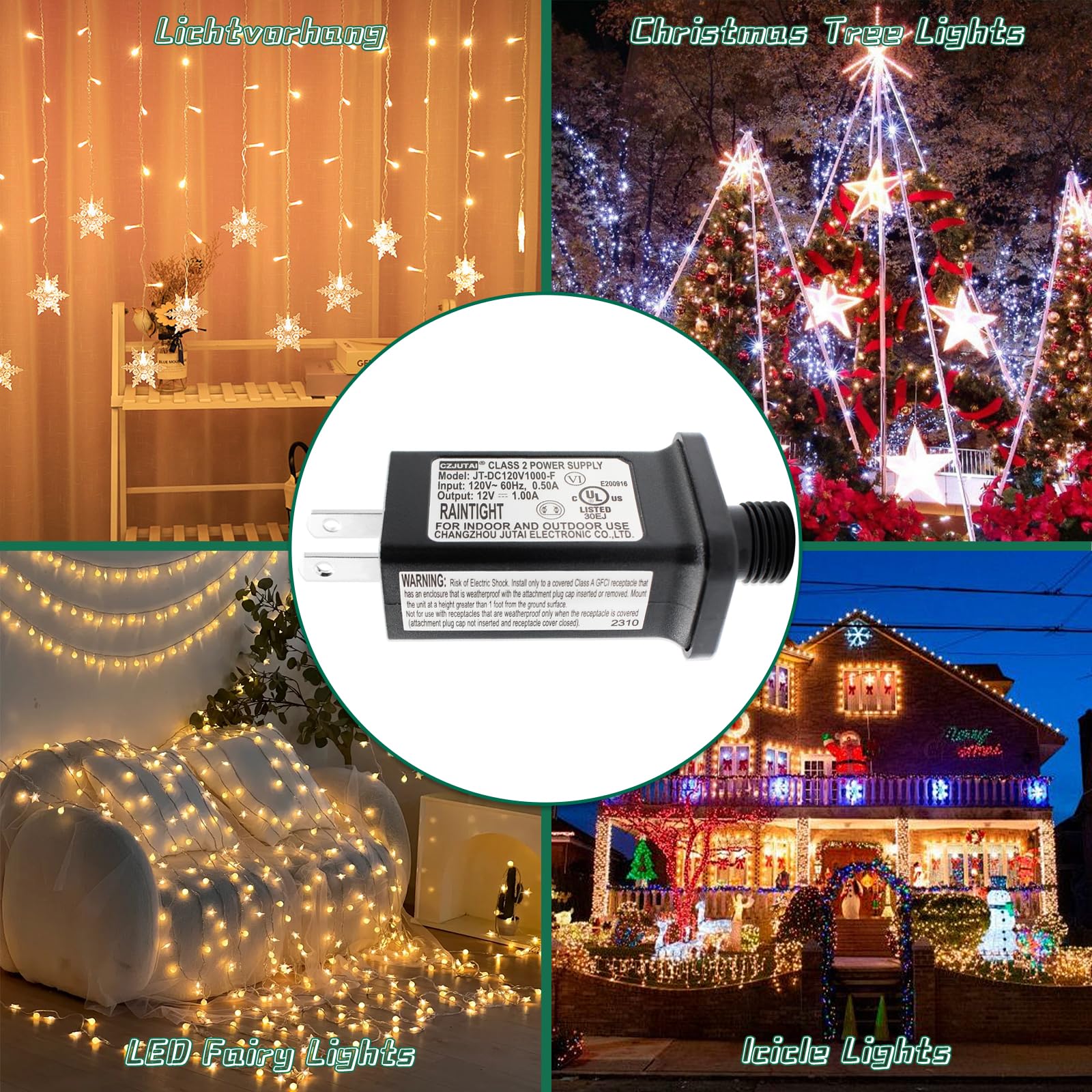 12V 1A Replacement Led Transformer Model Jt-Dc120V1000-F Class 2 Power Supply Ip44 Led Light Controller Low Voltage Transformer