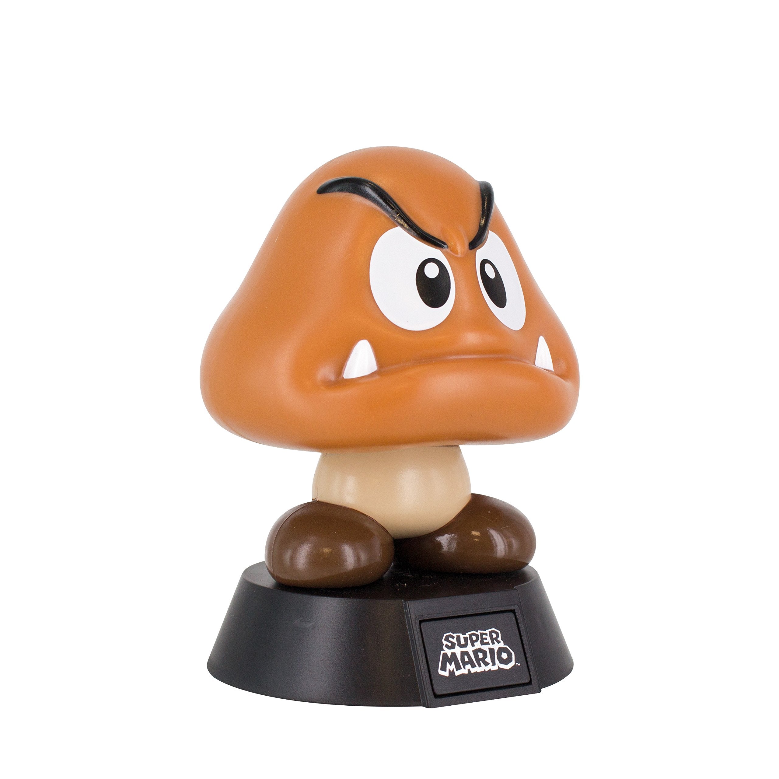 Paladone Super Mario Goomba 3D Light, 50W, Plastic, Multicoloured, Model PP4373NN, Ideal for Kids Bedrooms and Home Decor
