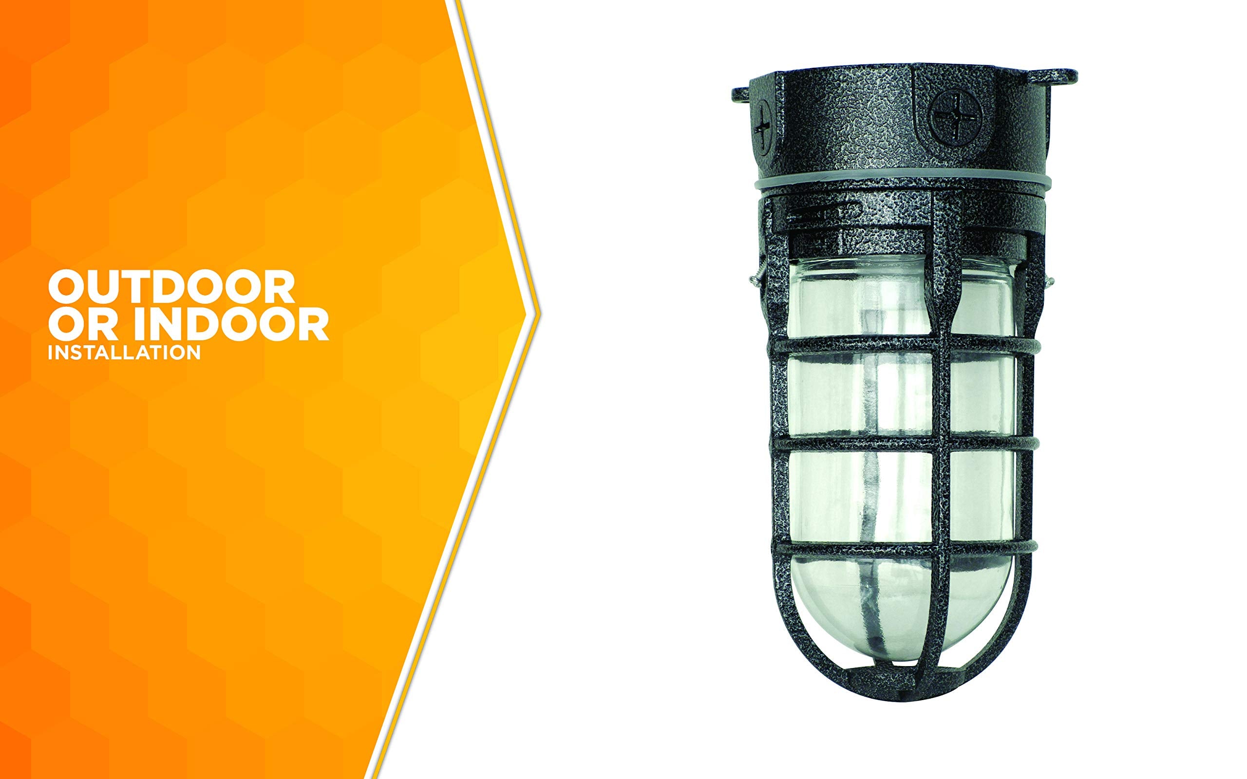 Woods Security Light L1706BLK, Weather Tight, Industrial, One Size, Black