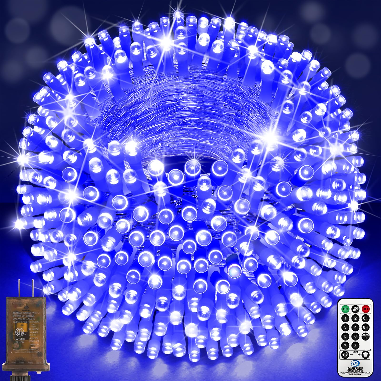Sauirs 403Ft 1000 Led Christmas Lights Outdoor String Lights With 8 Modes Timer Waterproof Fairy Light Plug In For Outside Indoor Party Xmas Palm Tree Yard Wedding Decorations(Blue)