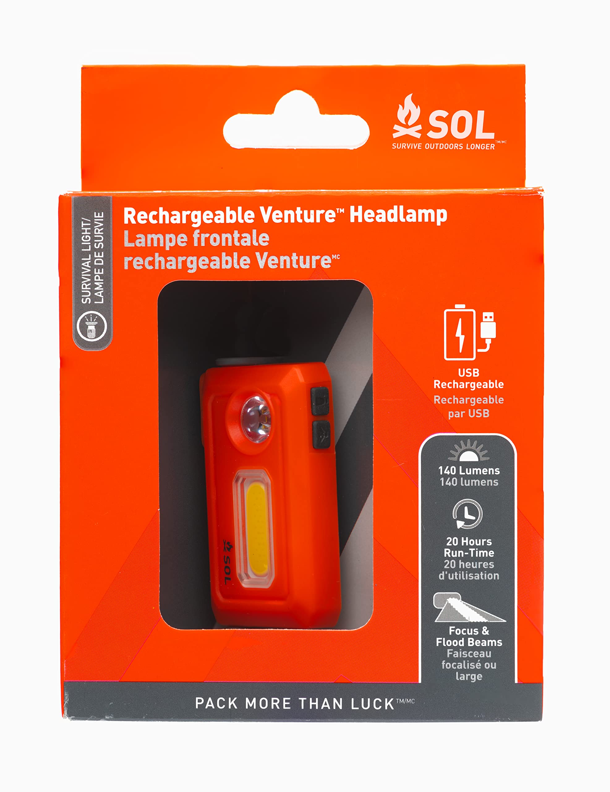Survive Outdoors Longer Venture Rechargeable Led Headlamp
