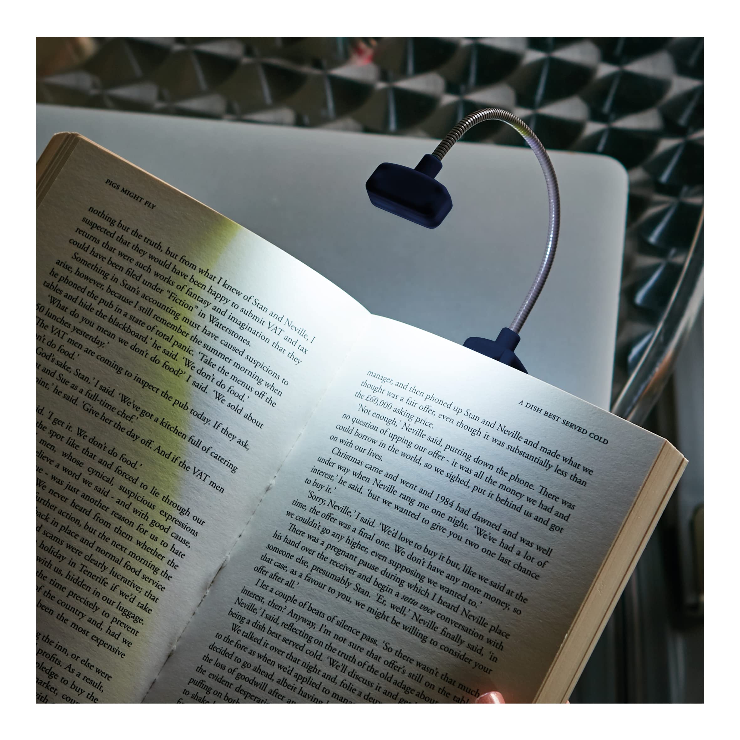 IF Compact Book Light - Moon & Stars, Dark Blue/Gold