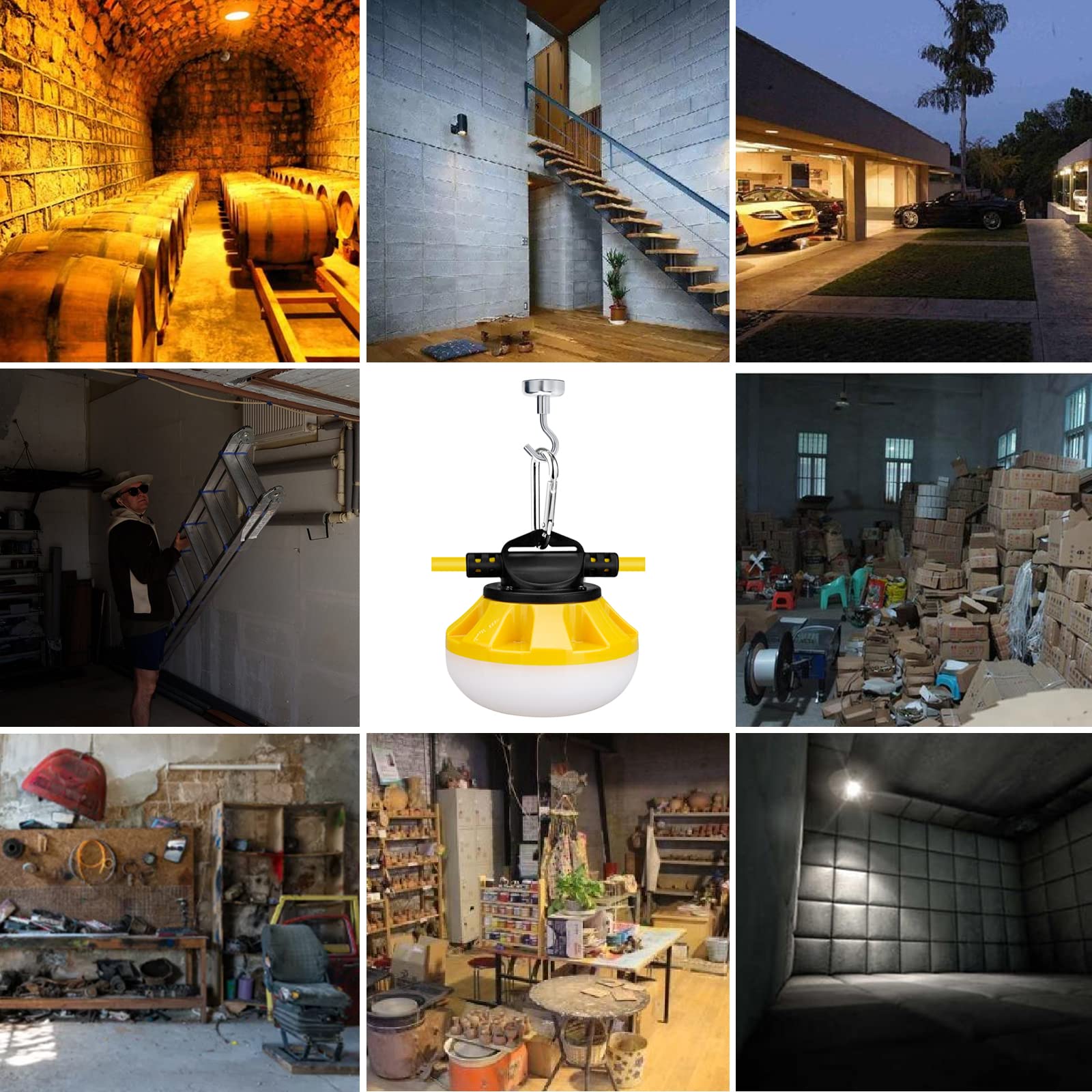 Summstar 100Ft Led Construction String Lights, 100W 10000Lm Temporary Outdoor Lighting