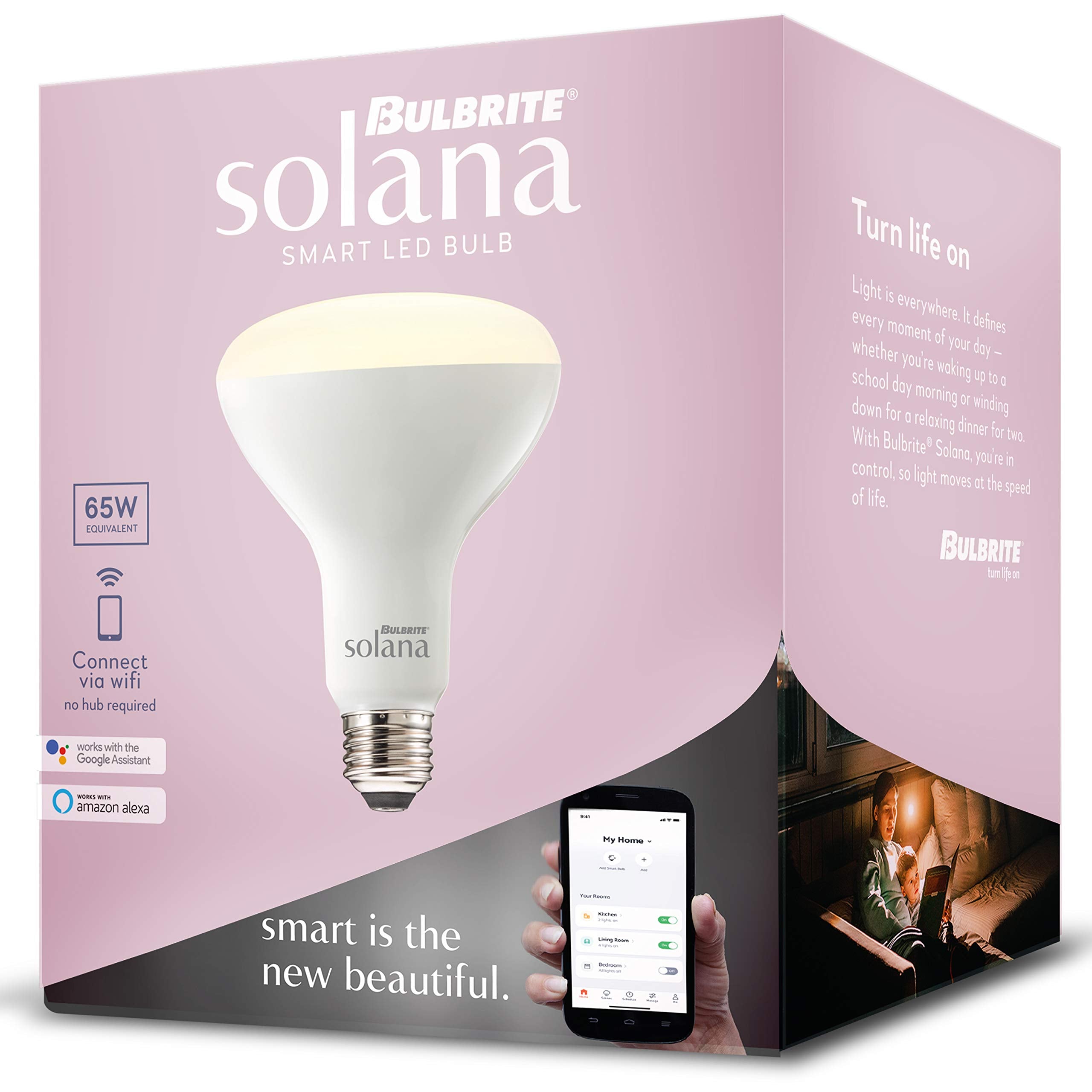 Bulbrite Br30 Ceiling Solana 2-Pack Wifi Connected Edison Filament Led Smart Light Bulb, 1 Count (Pack Of 1), Frost