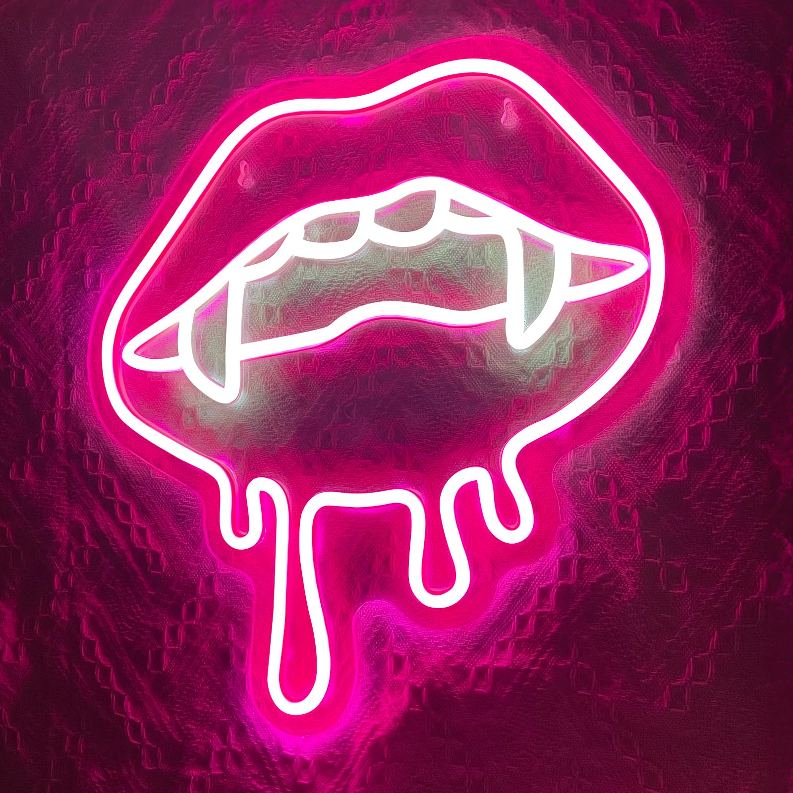 Lip Neon Sign  Halloween Lips Neon Light For Wall Decor  Red Led Big Lip Shaped Neon Signs For Party Aesthetics Decorations  Usb Powered Custom Creative Neon Sign For Unique Gift Man