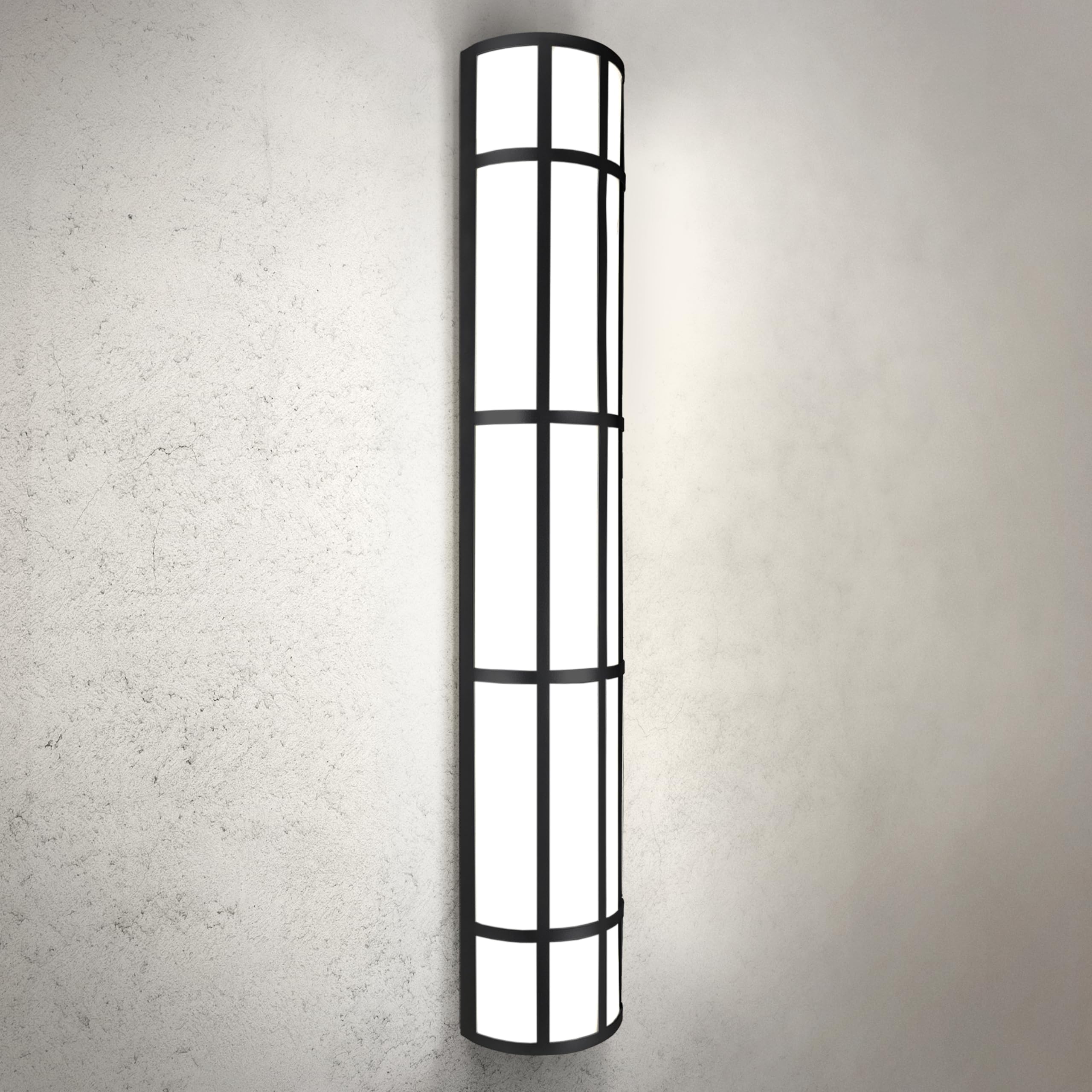 ASD 36 Inch LED Outdoor Wall Mount Light Fixture, Dimmable, Matte Black, Aluminum, Model A-WS21GR-MV36D30B