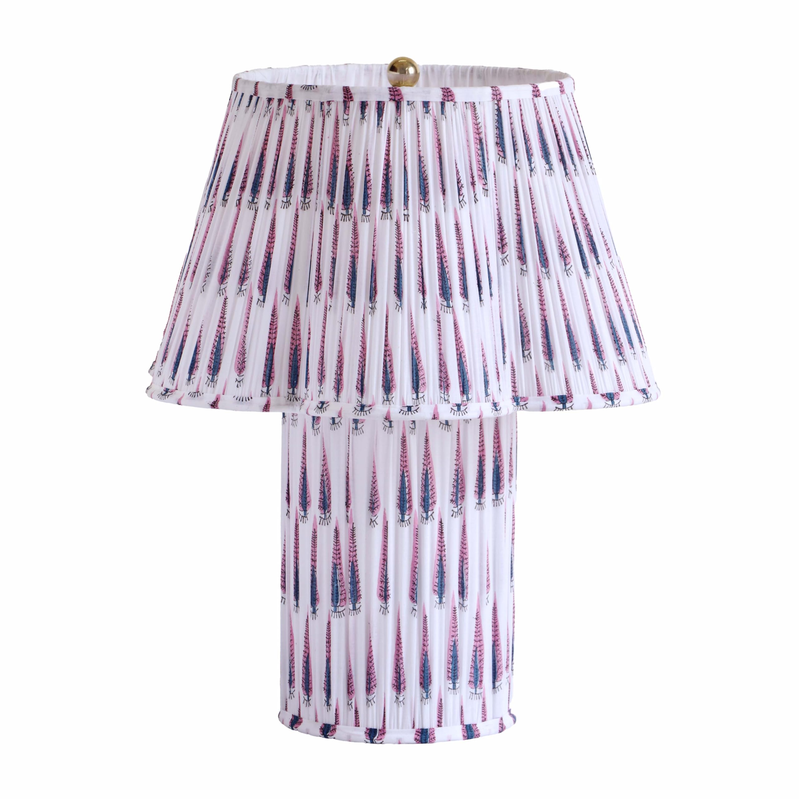Tov Furniture Corrine Purple and White Streaked Cotton Table Lamp