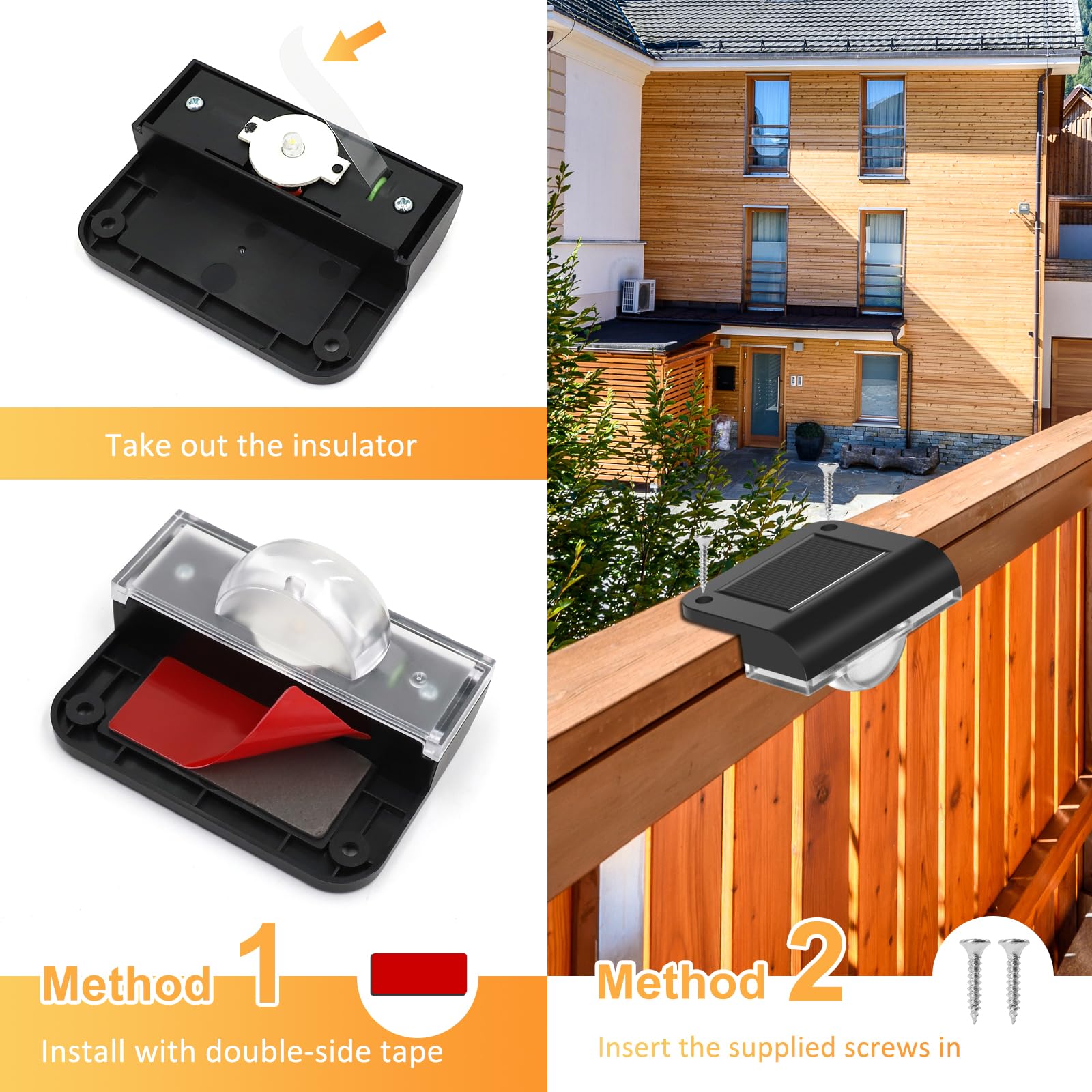 Agotd Solar Stair Lights Outdoor Waterproof  8 Pack Solar Step Lights For Outside Warm White Deck Lighting For Step  Stair  Porch  Railing  Patio  Yard  Front Door  Sidewalk  Poolside  Balcony