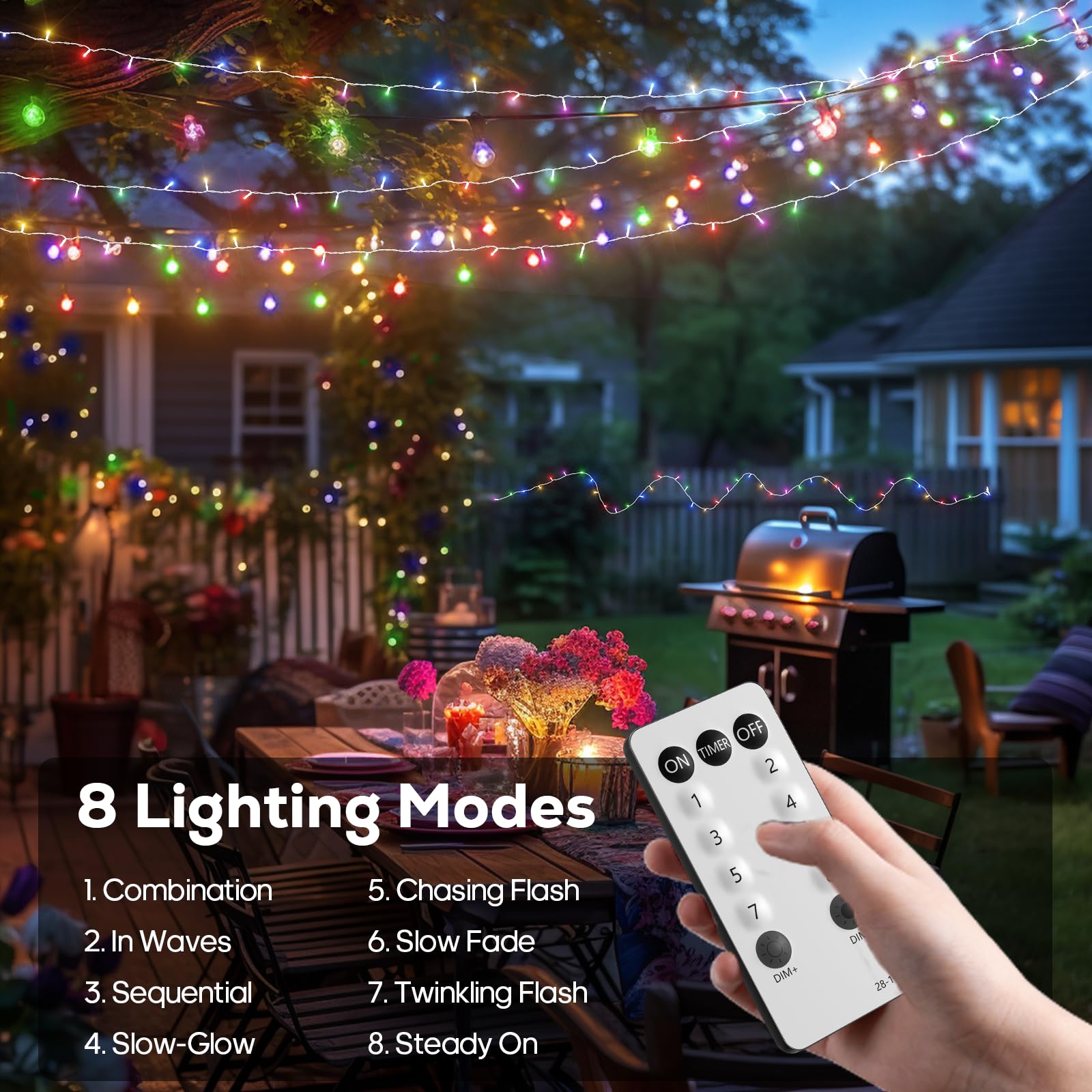 Soiarllt 600 Led Christmas Lights  246Ft Outdoor Waterproof String Lights With Remote  Timer & Memory Function & 8 Modes  Twinkle Lights Plug In For Christmas Tree  Patio  Outside. Multicolor